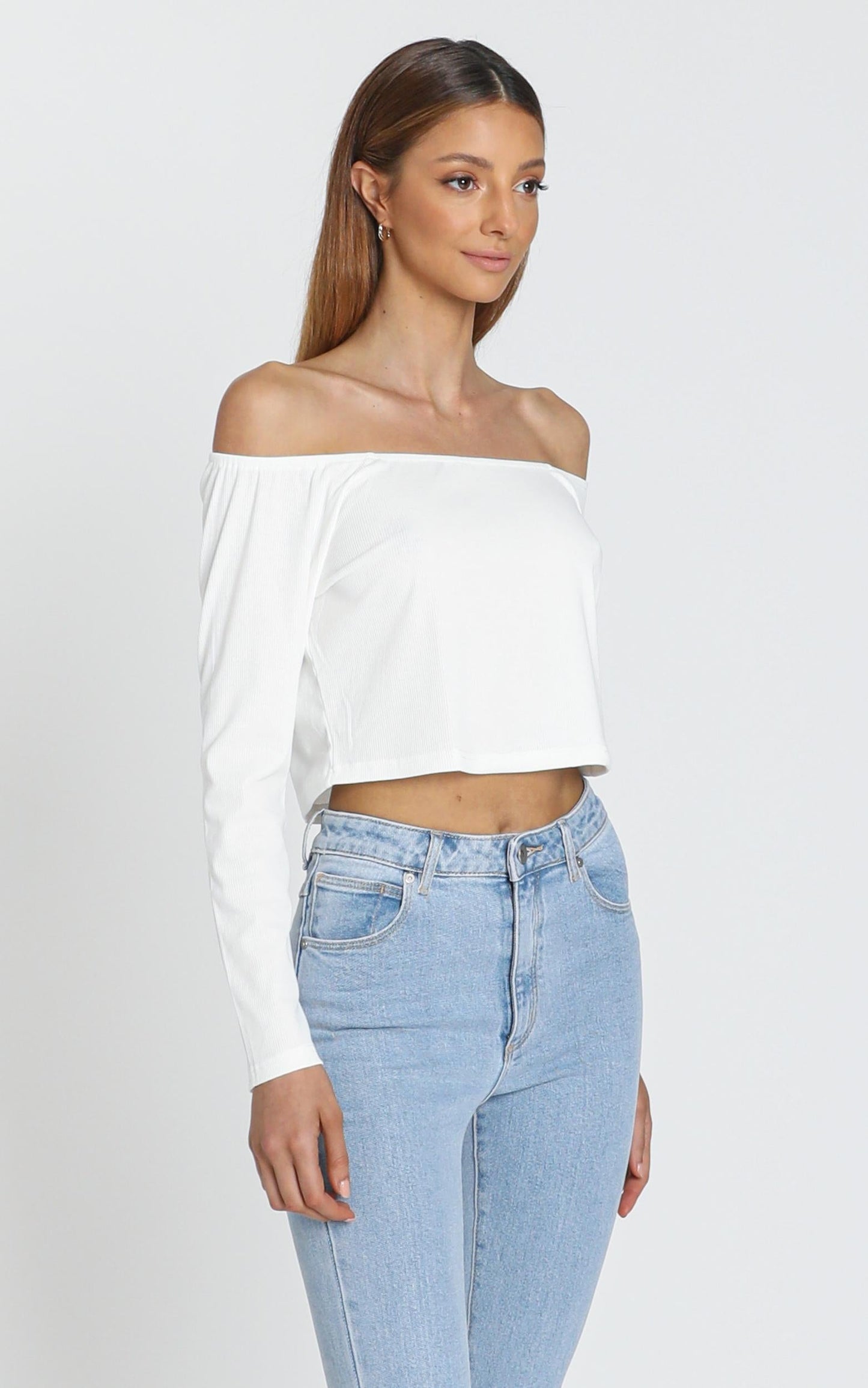 Helena Long Sleeve Top in White