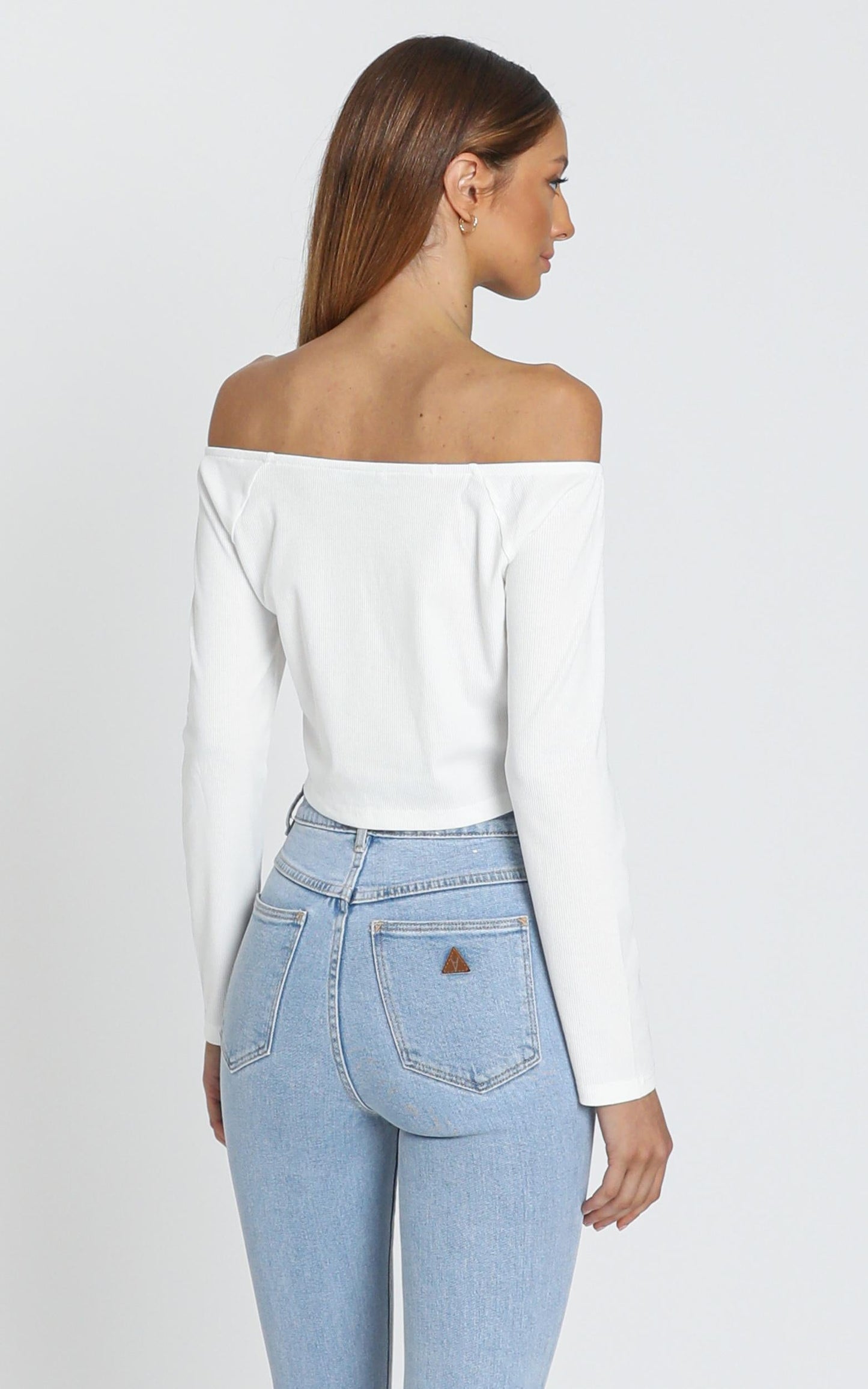 Helena Long Sleeve Top in White