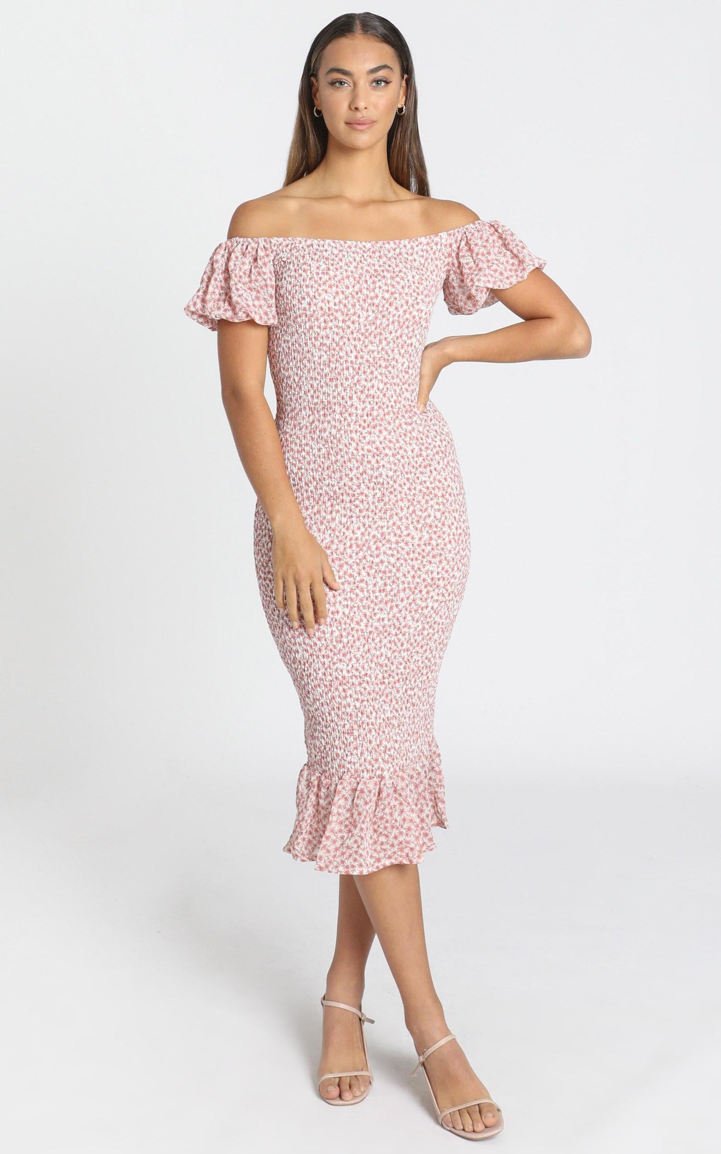 Daphne Dress in Pink Floral