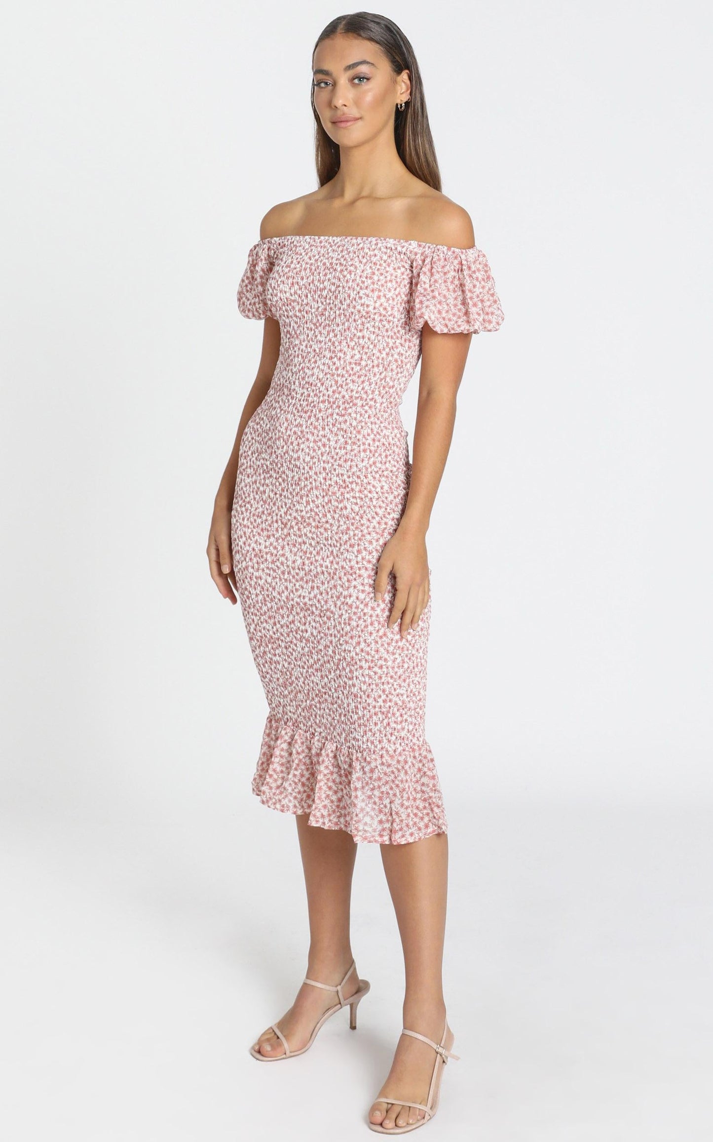 Daphne Dress in Pink Floral