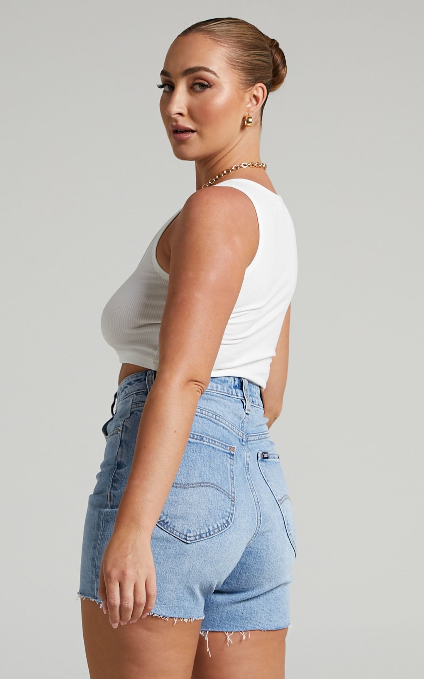 Lee - High Mom Denim Shorts in TENDER