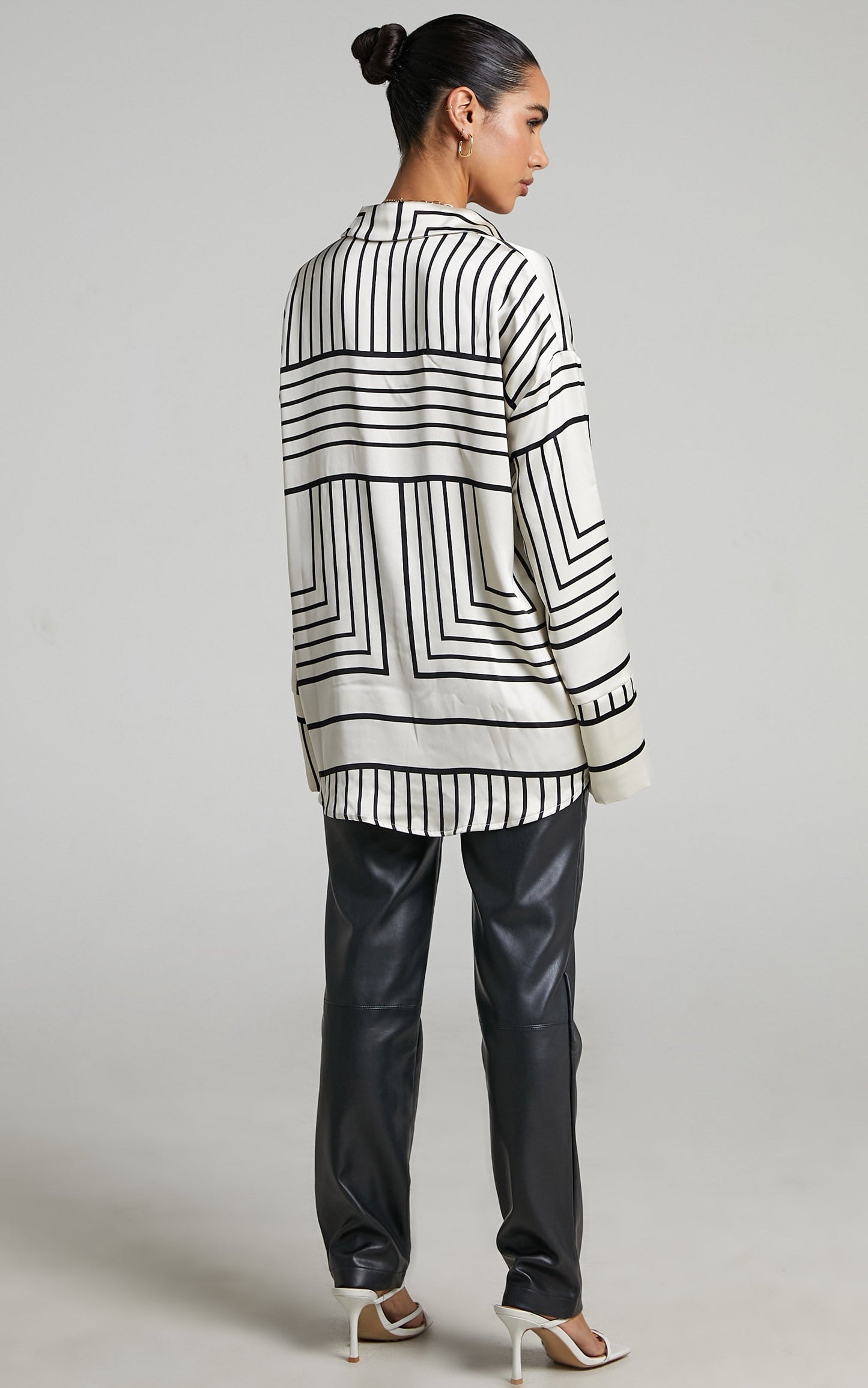 4th & Reckless - Norma Shirt in Abstract satin