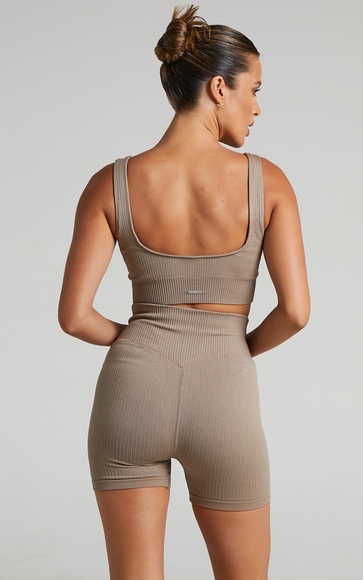 Aim'n - RIBBED SEAMLESS BRA in Espresso