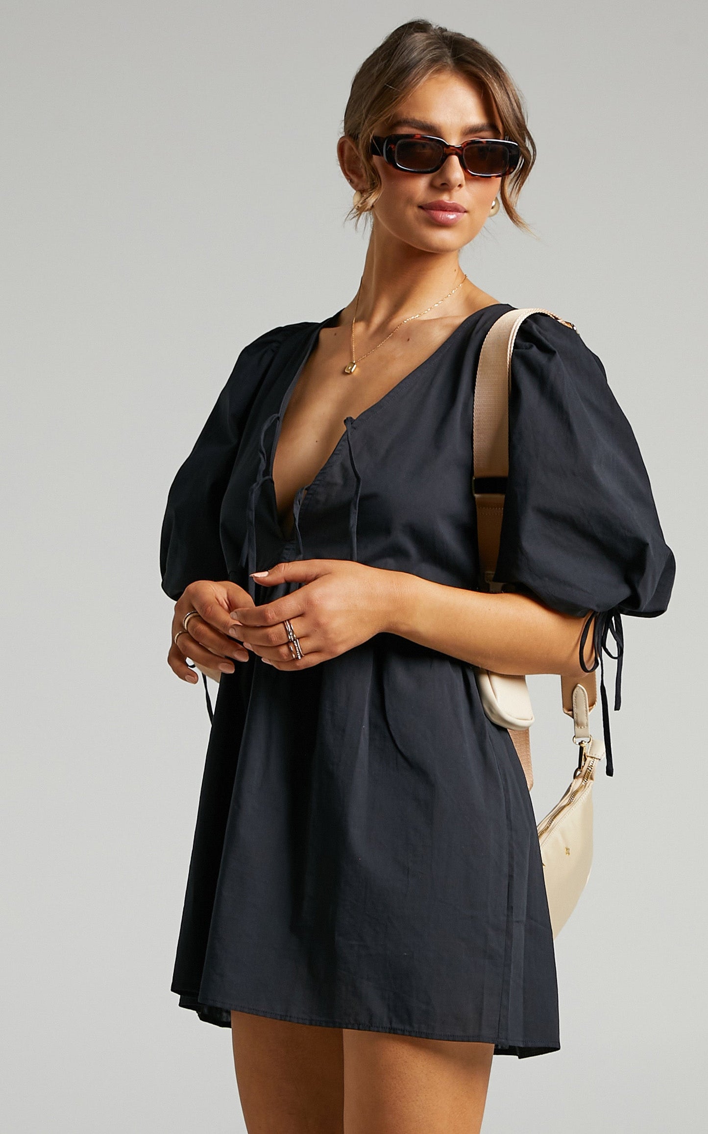 Claudeth Mini Dress in Black
