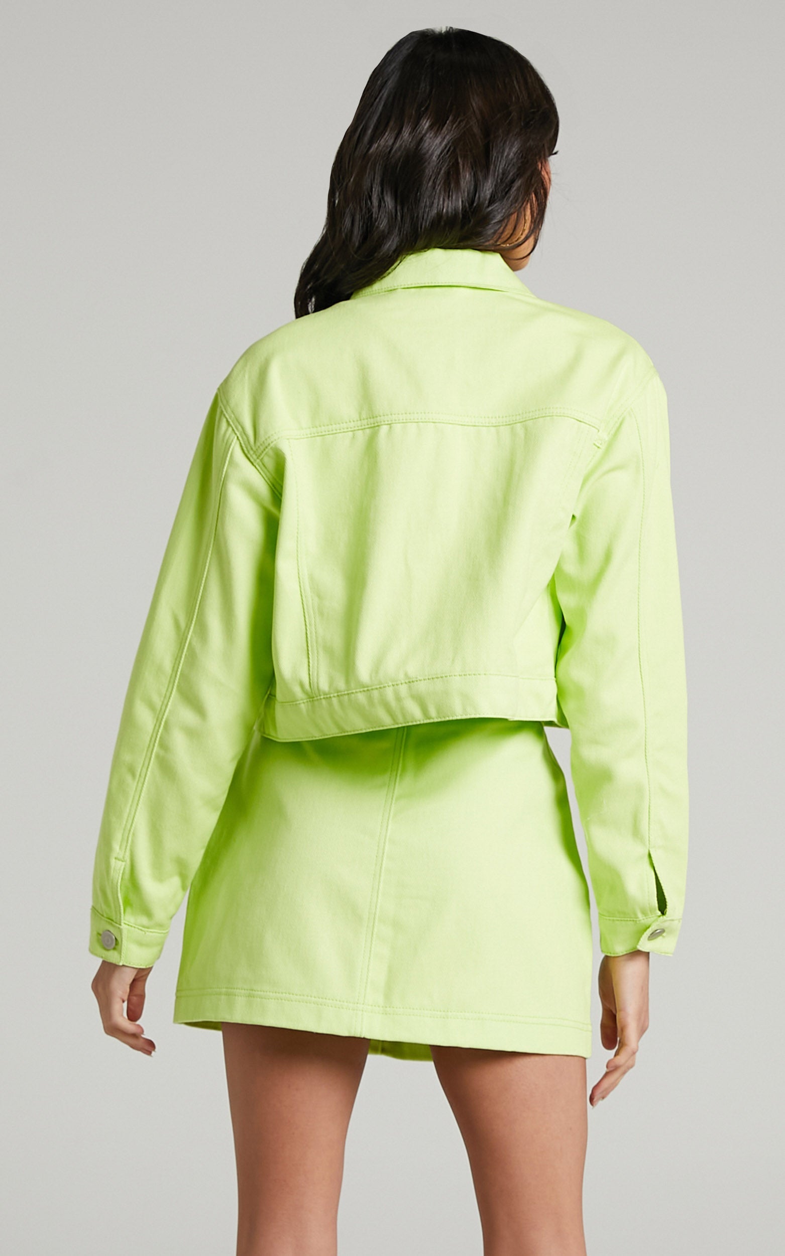 Eerika Jacket - Denim Jacket in Lime
