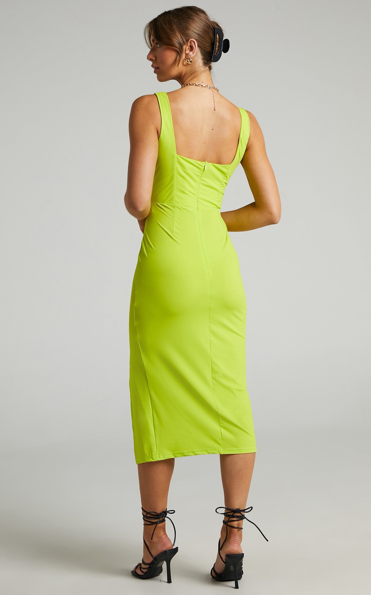 Feel the Love Dress in Chartreuse