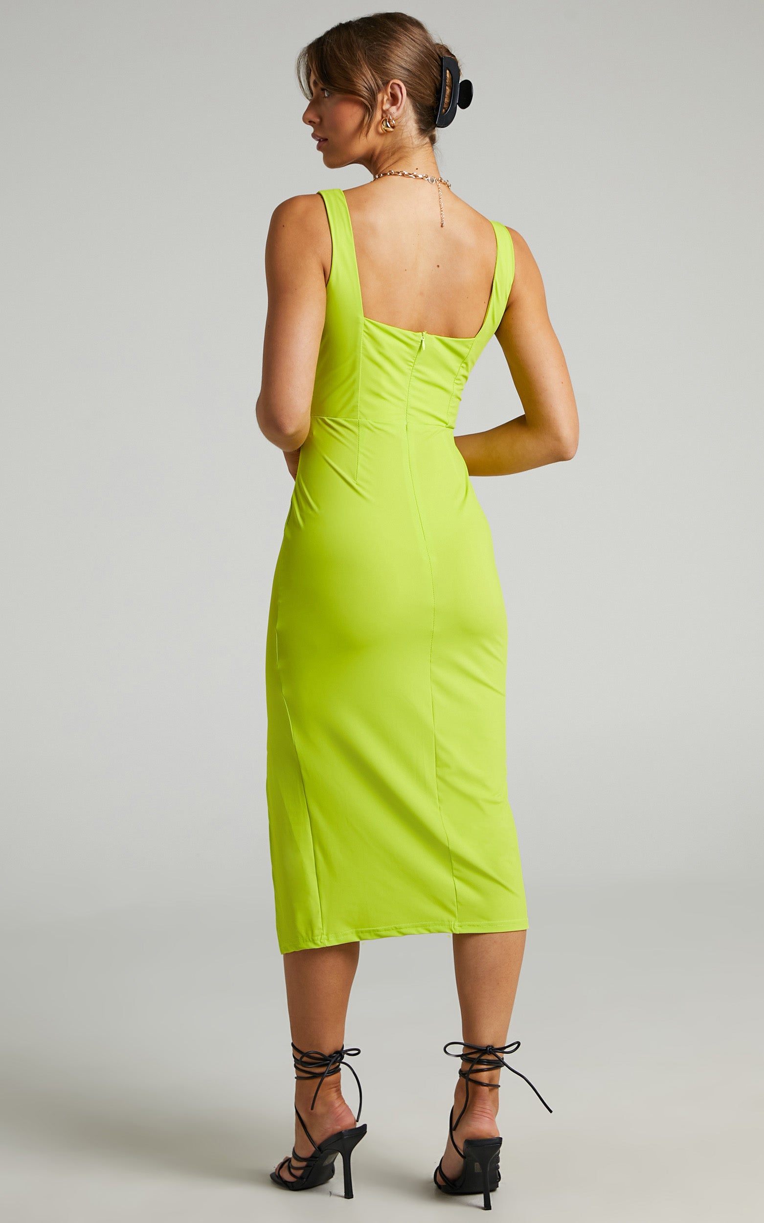 Feel the Love Dress in Chartreuse