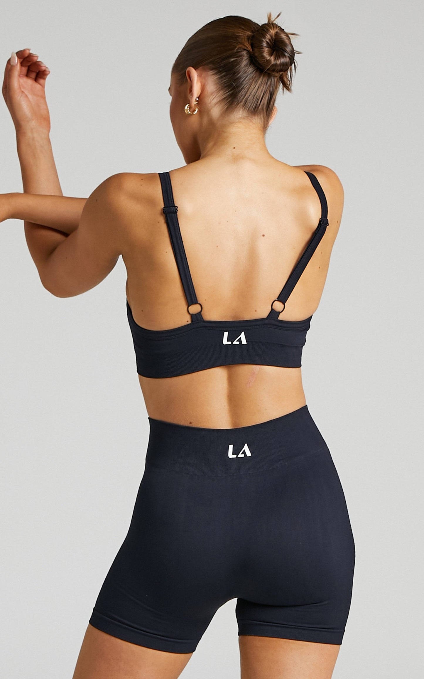 Lahana - Fleur Seamless Crop Top in Black