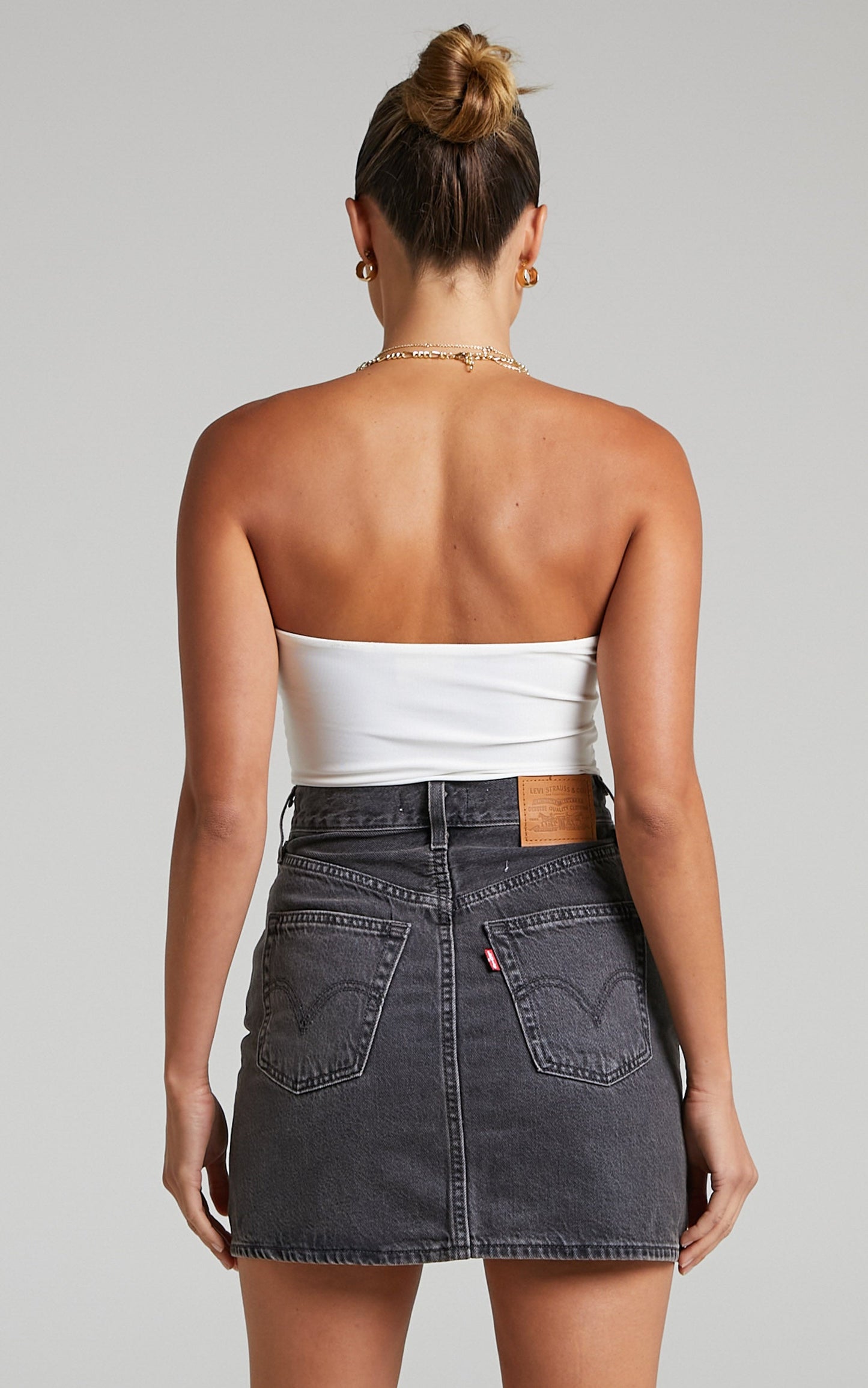Levi's - Ribcage Denim Skirt in Washed Noir Black
