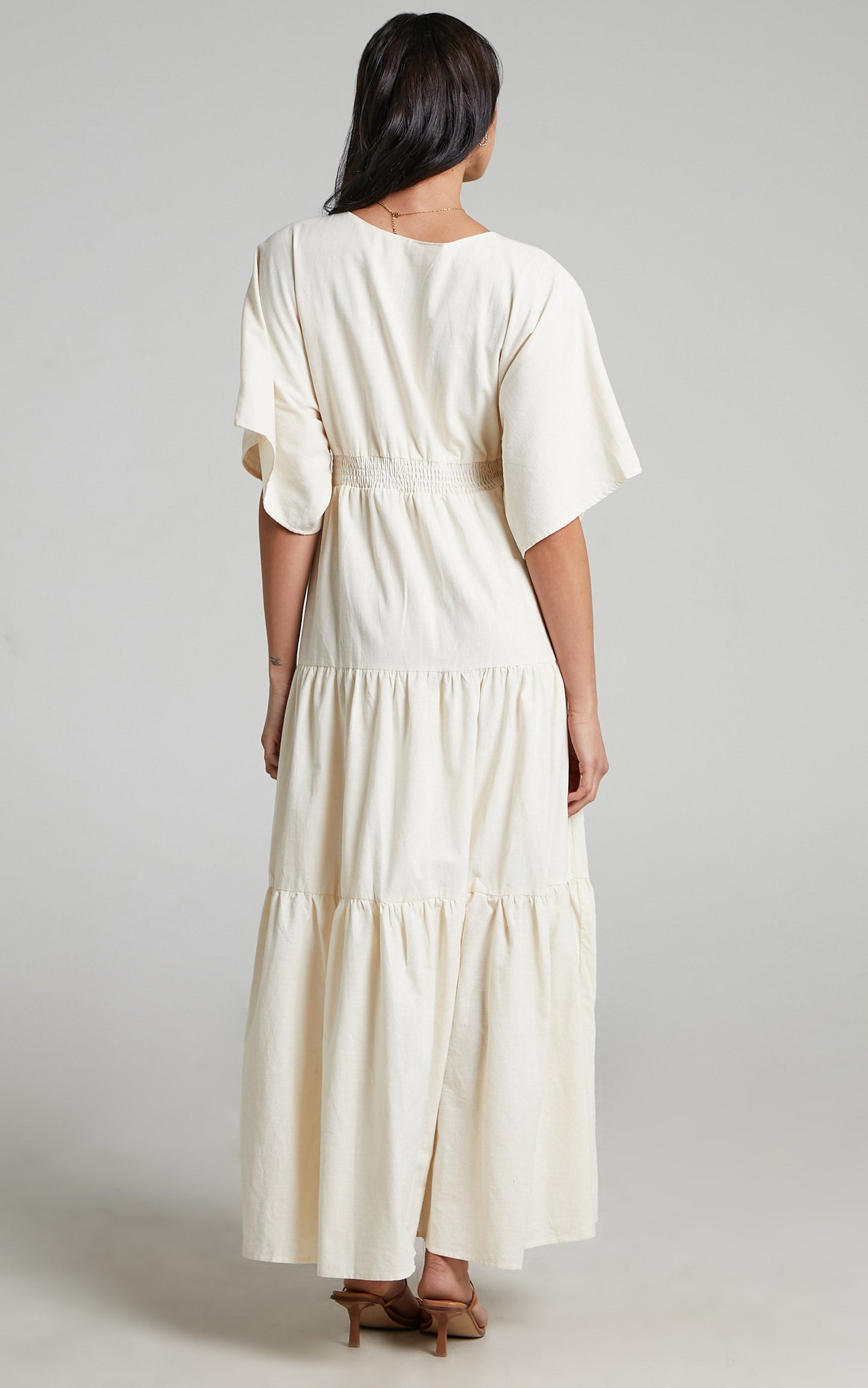Louvain Tiered Maxi Dress in White