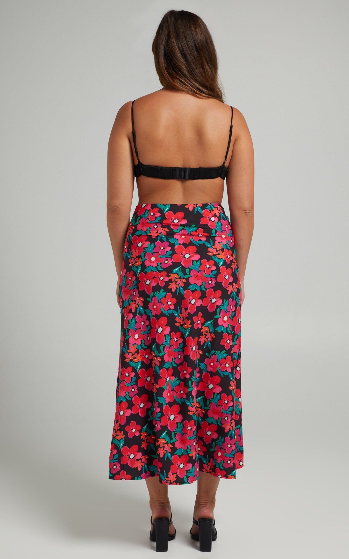 Jemimah Midi Skirt in Fluro Tropicana