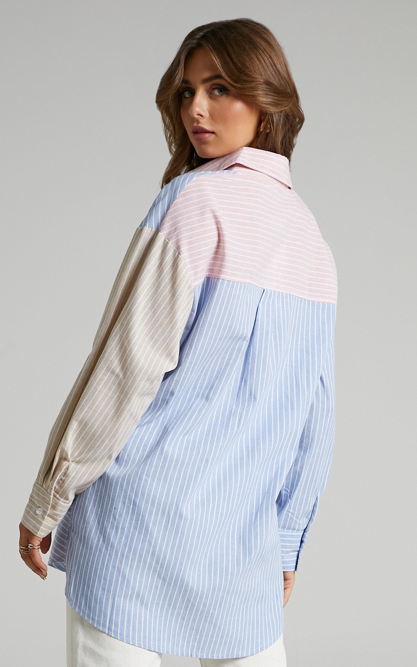 SNDYS - Crossed Shirt in Multi Stripe