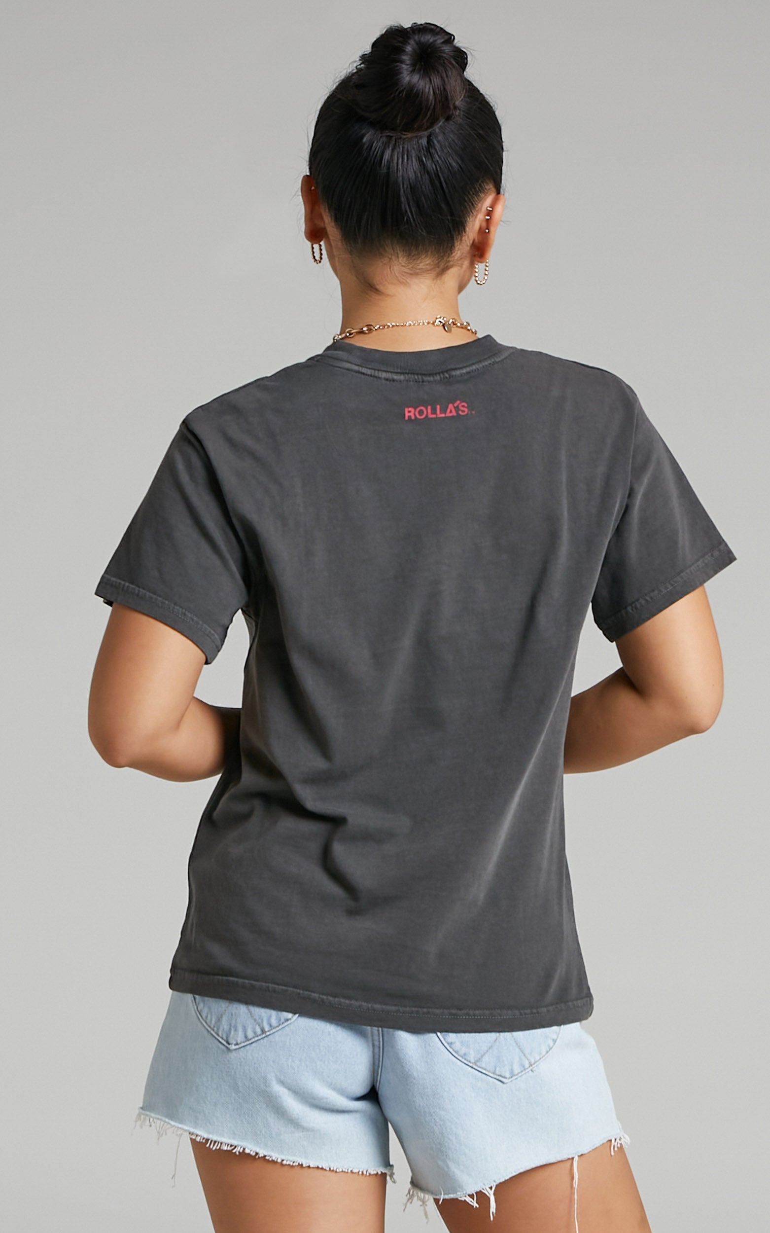 Rolla's - COCA COLA CLASSIC TOMBOY TEE in Washed Black