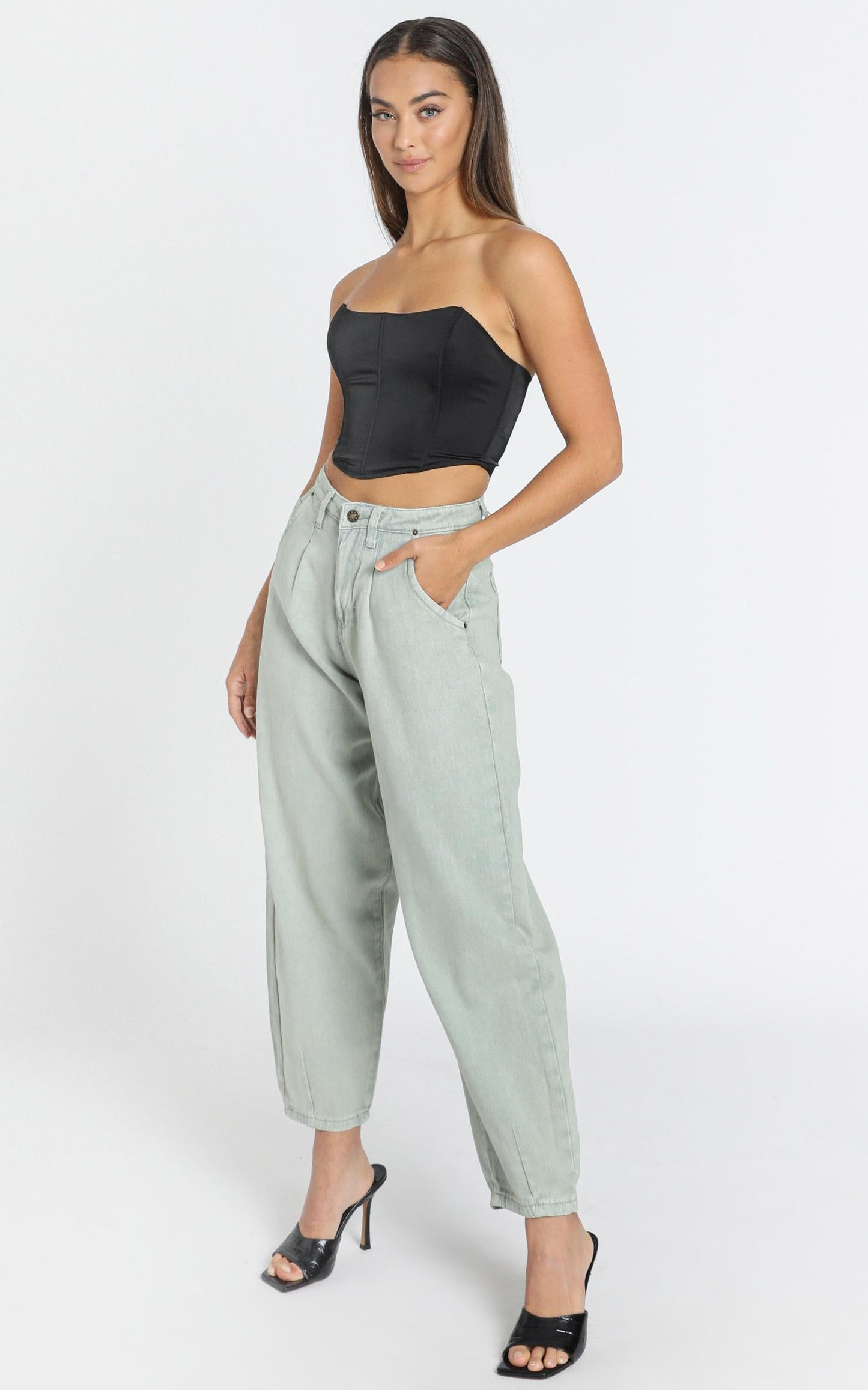 Lioness - On My Way Denim Jean in Sage Wash