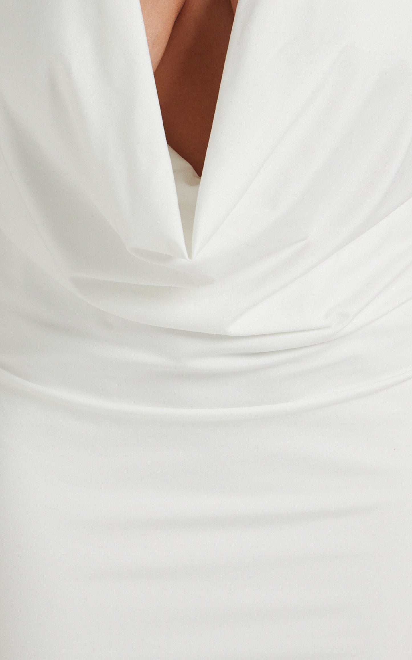 Lehra Plunge Bodycon Mini Dress in White