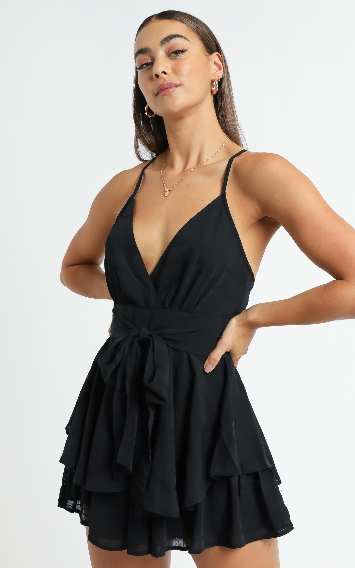 Bryon Playsuit in Black