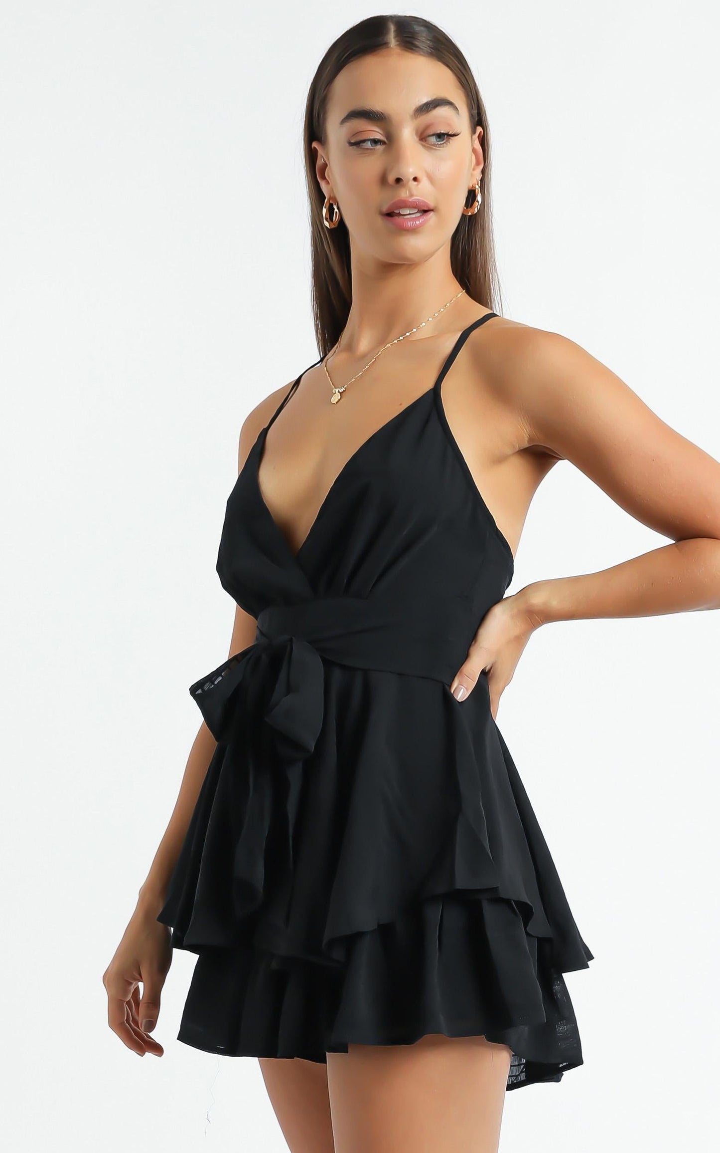 Bryon Playsuit in Black