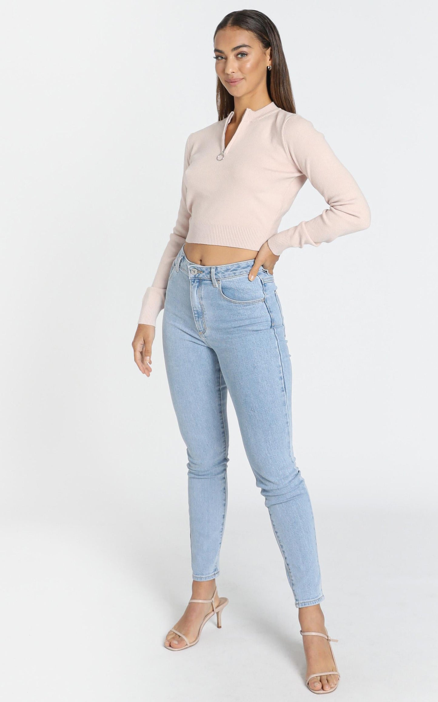 Izzy Knit Top in Beige