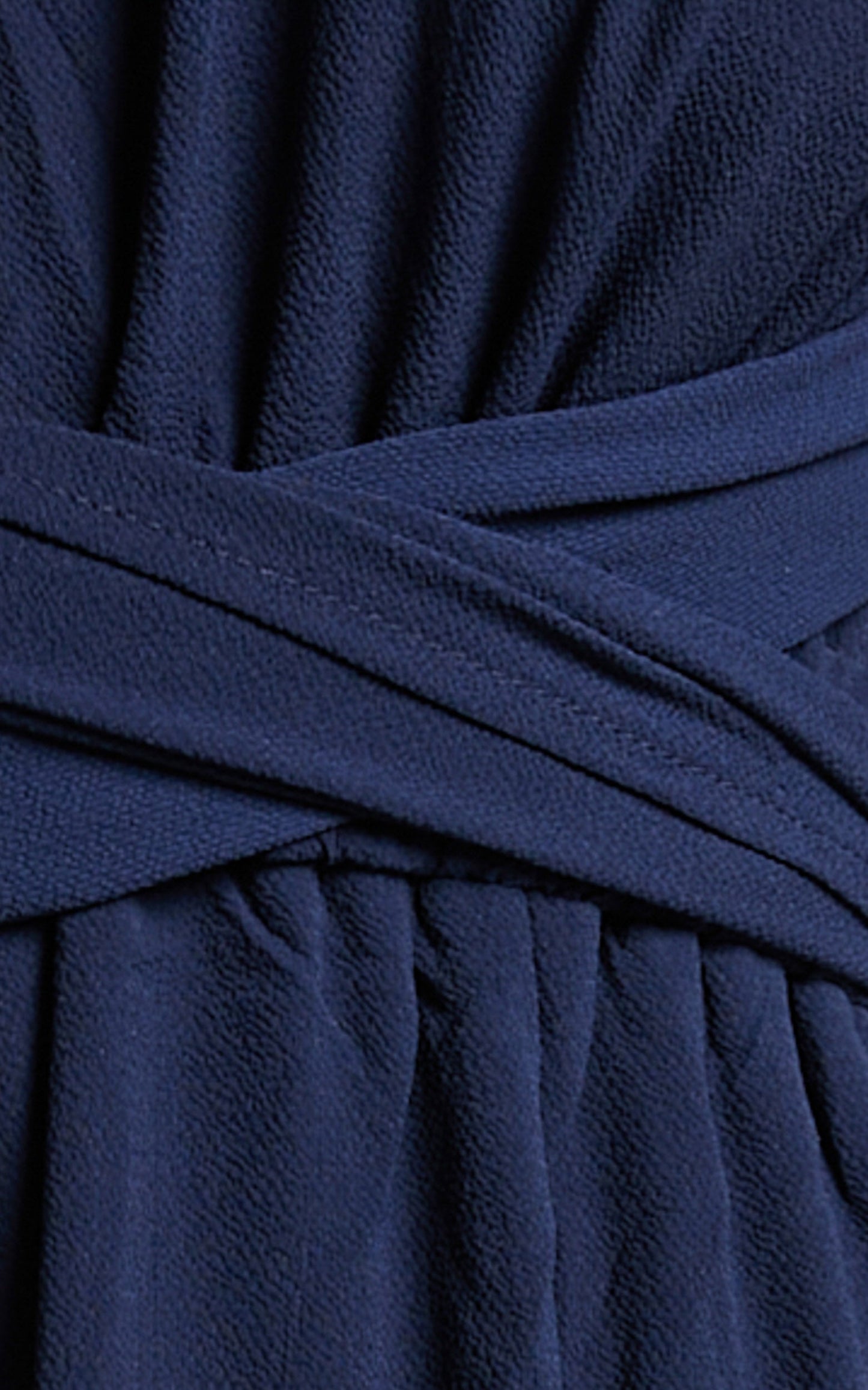 Girls Life Jumpsuit - Plunge Cross Back Tie Jumpsuit in Navy