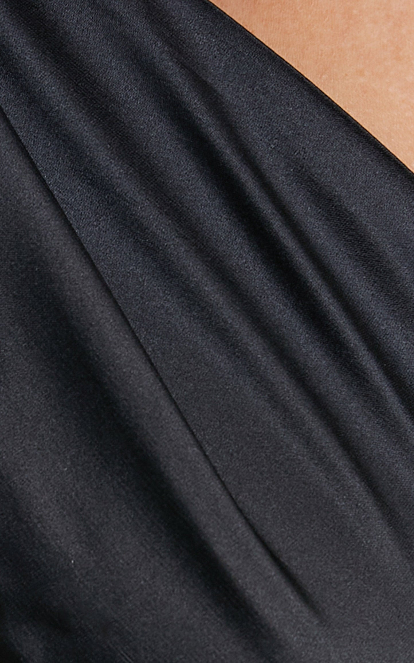 Aaliyah Top - Tie Up Halter Satin Top in Black