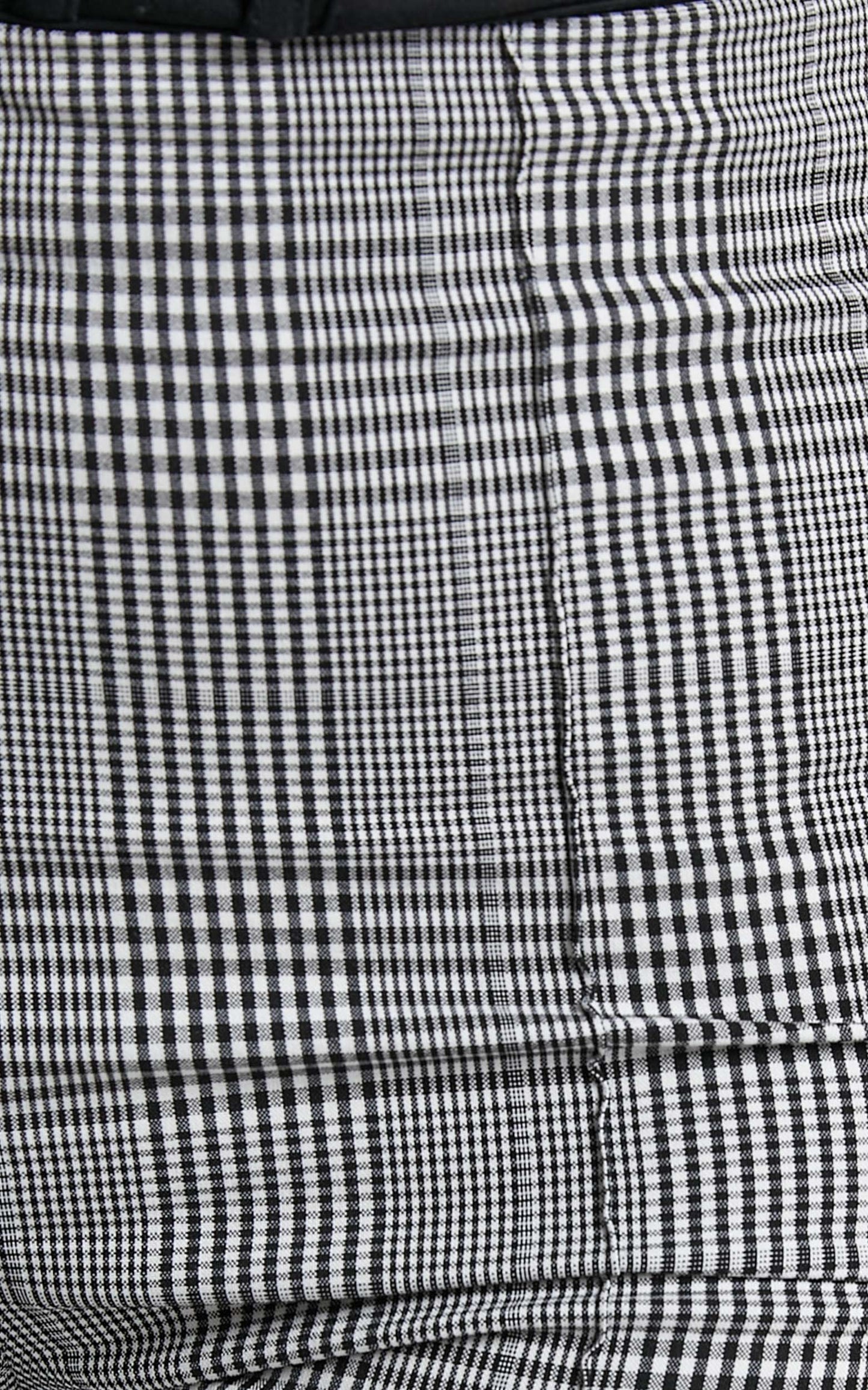Alisse Side Zip High Waist Trousers in Check