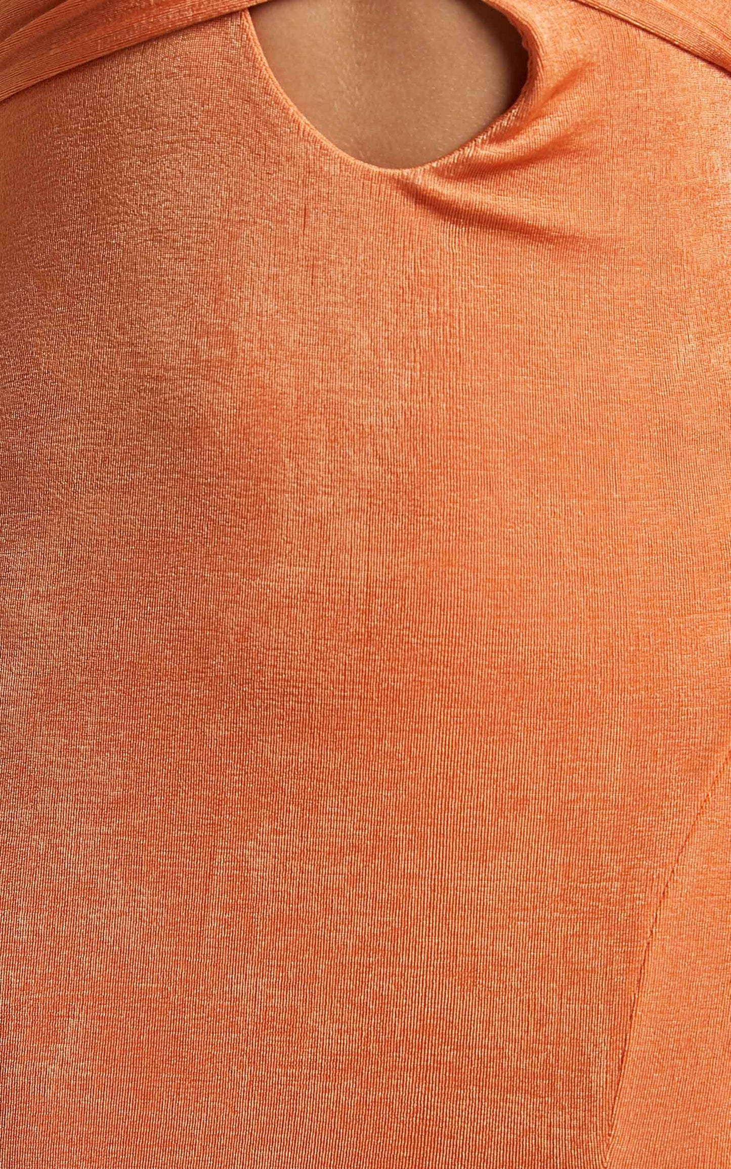 Bethany Midi Dress - Halter Dress in Orange