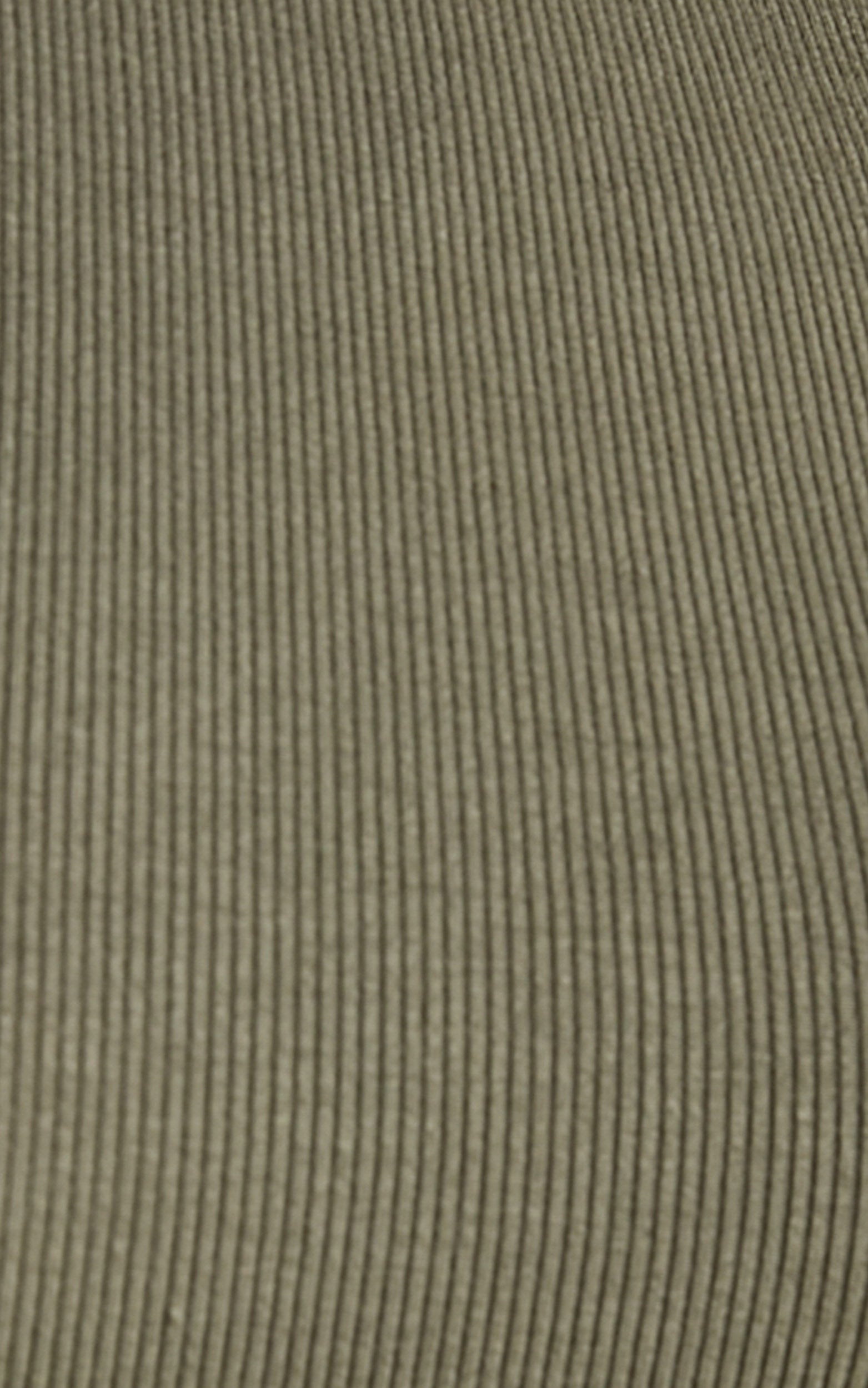 Billa Long Sleeve Ribbed Bodysuit in Khaki