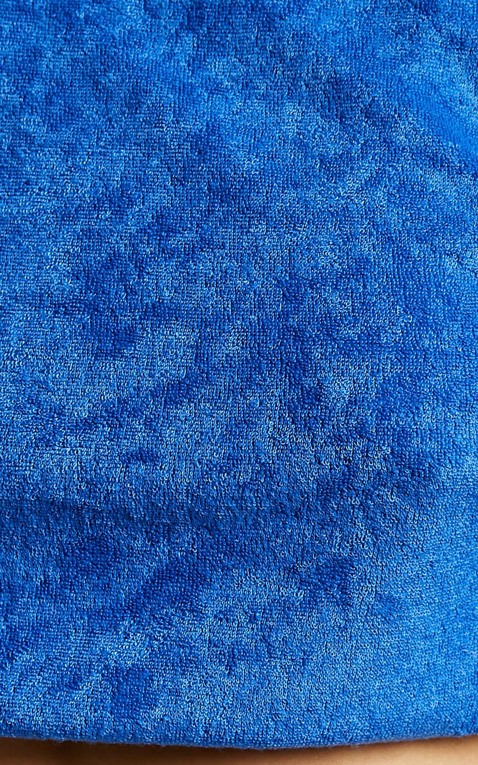 Broditha Terry Towelling Crew Neck Top in Blue