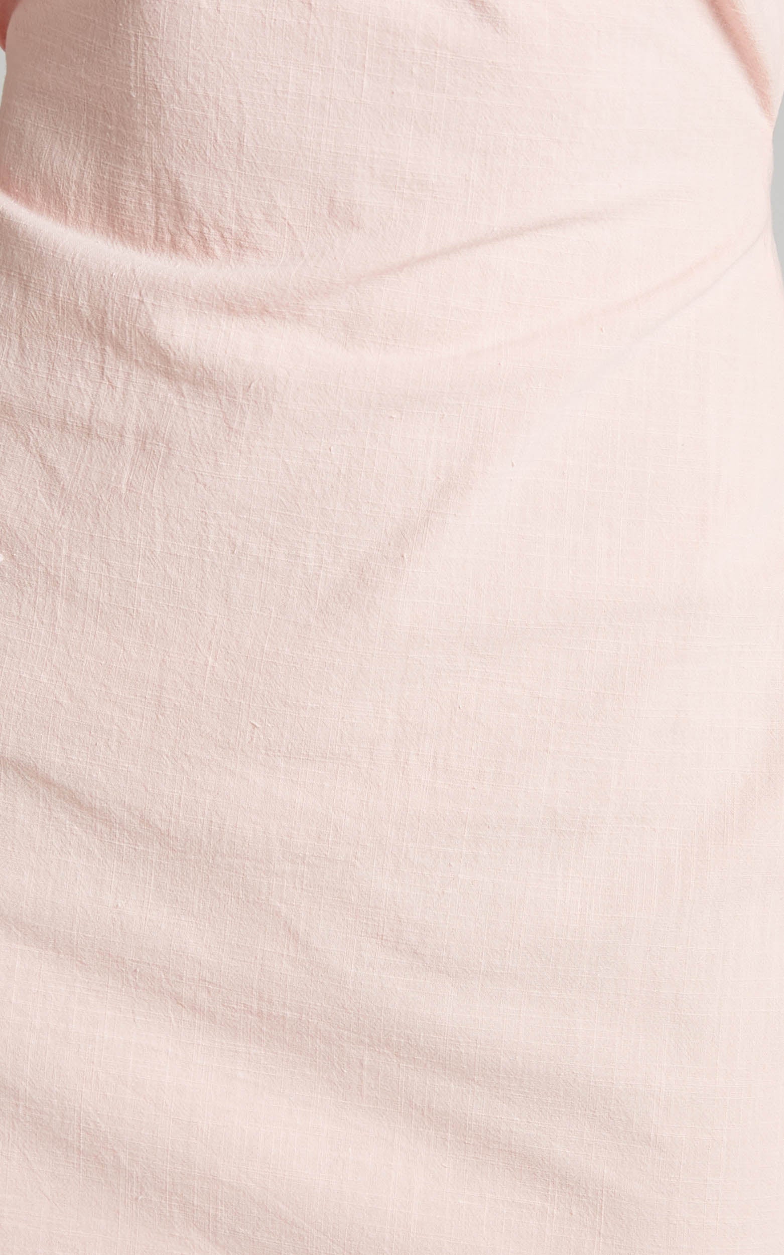 Chaila Mini Dress - Gathered Open Back Cotton Dress in Pink