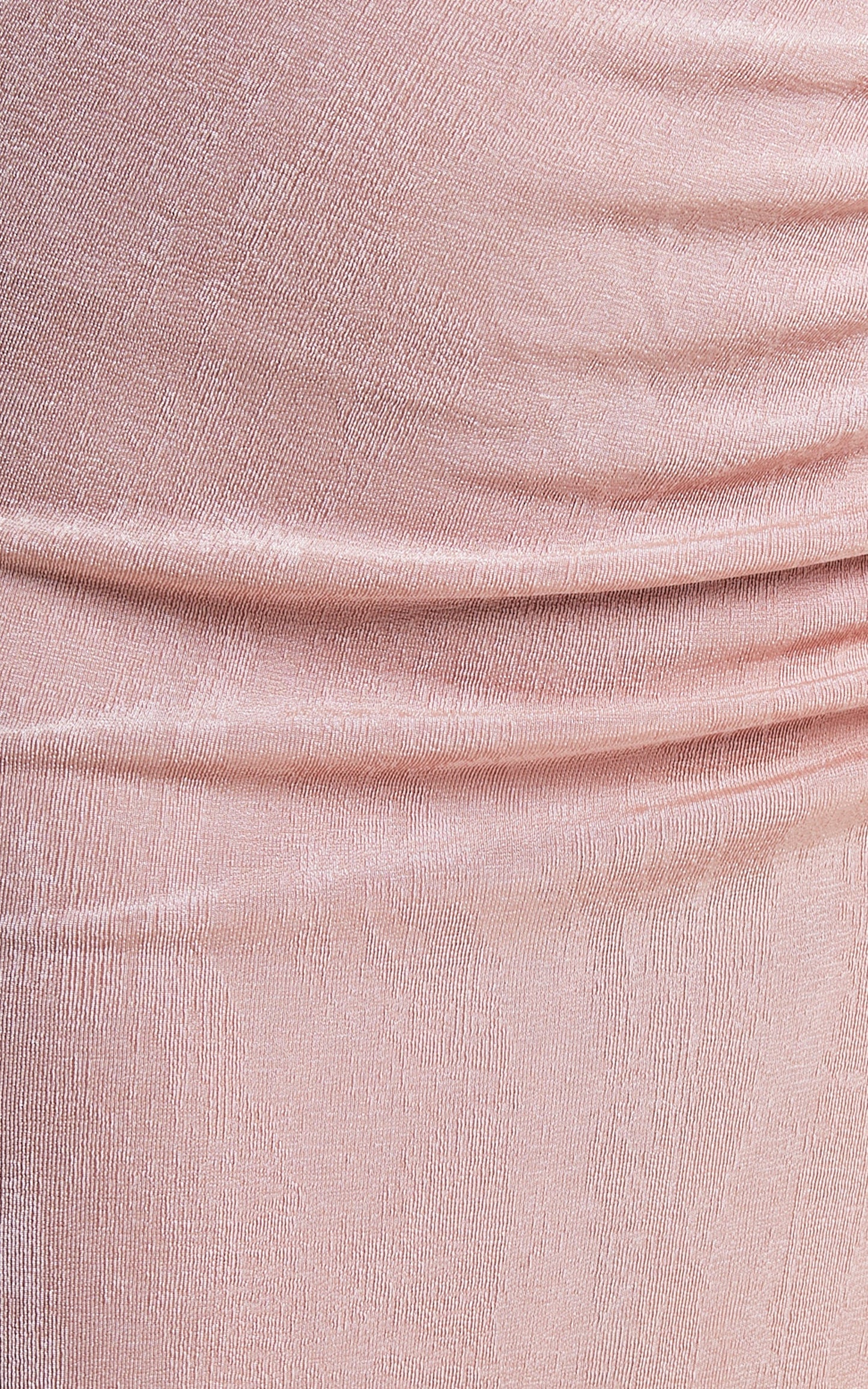 Delicea Midi Skirt - Ruched High Split Slinky Skirt in Pink