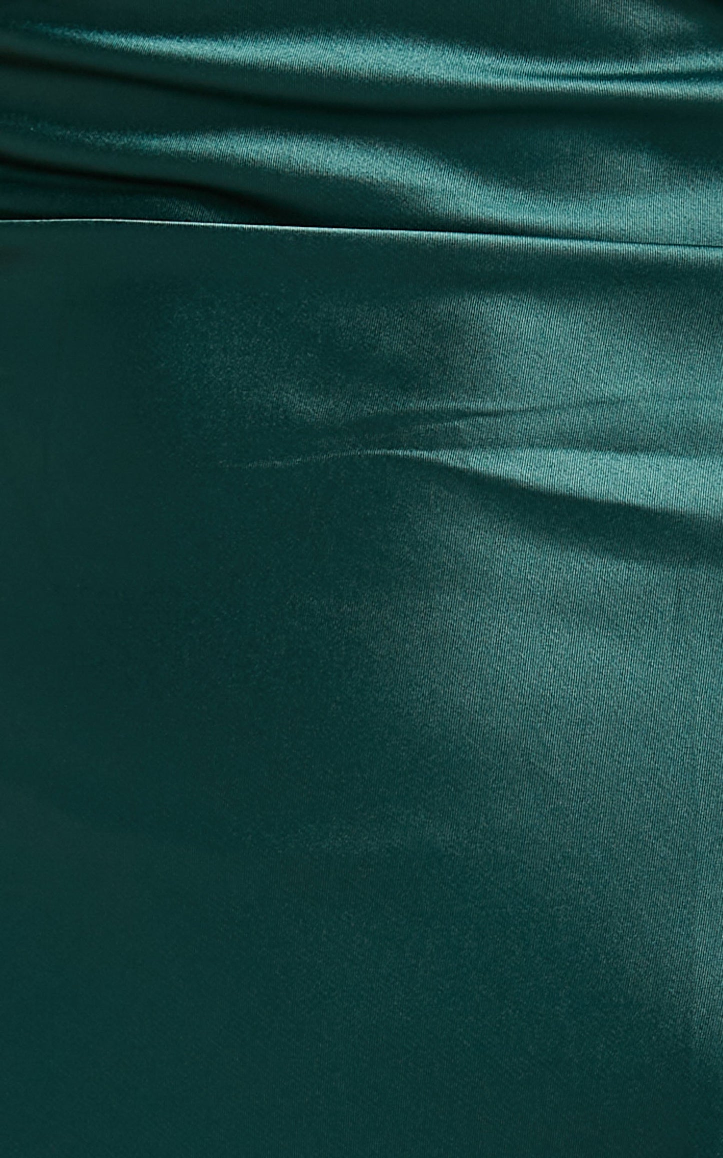 Gelleia Tie Back Midi Dress in Green Satin