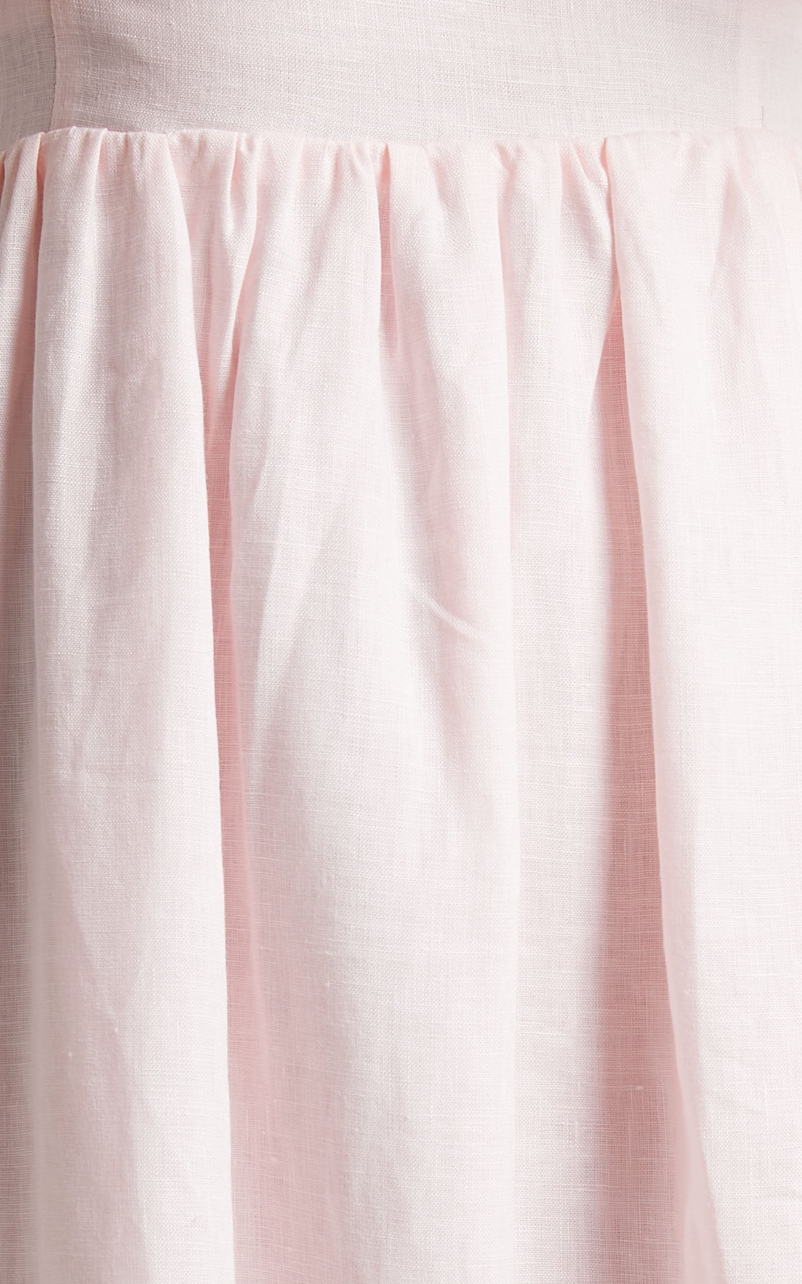 Amalie The Label - Lucia Linen Elasticated Strap Backless Maxi Linen Dress in Off White