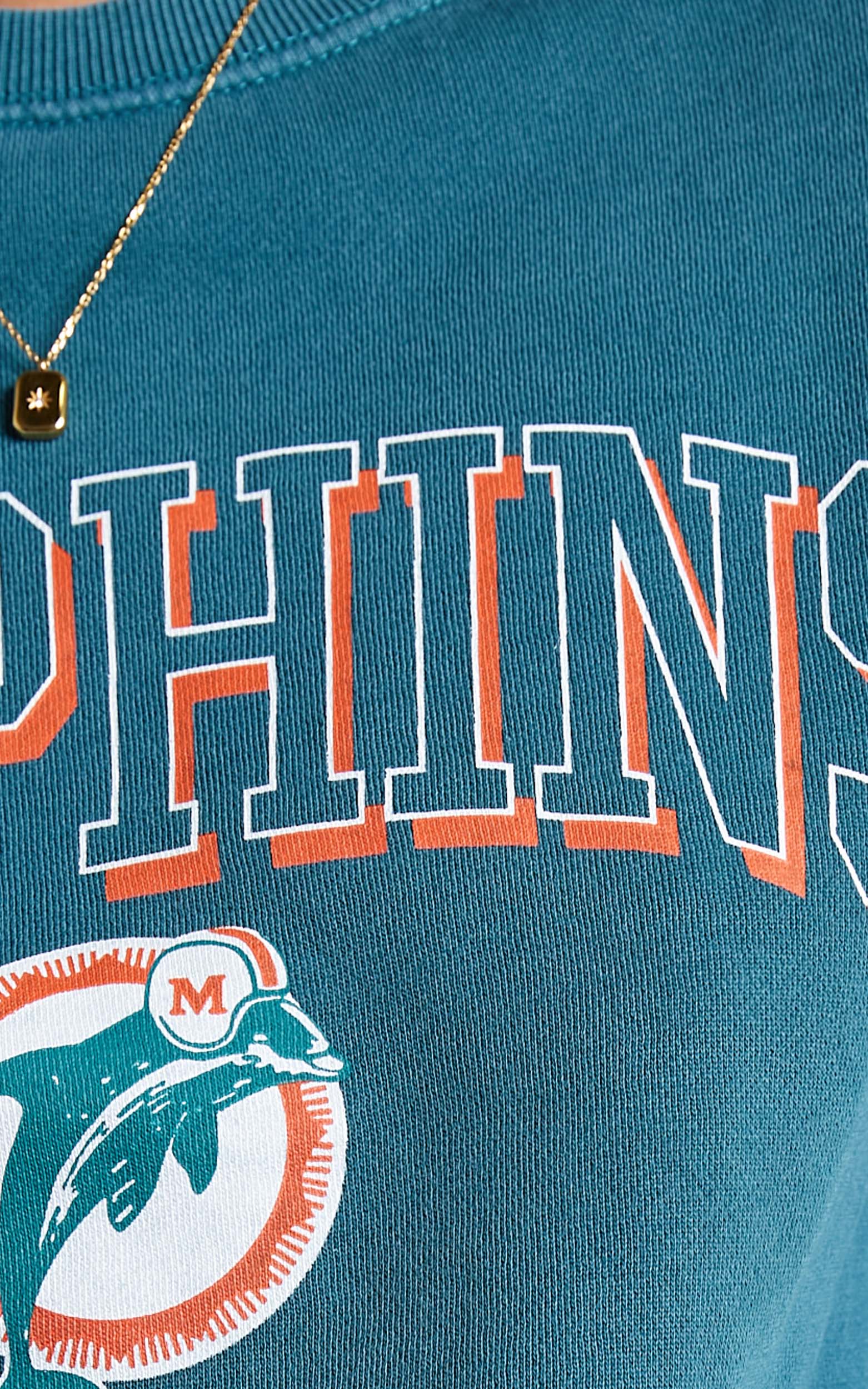 Mitchell & Ness - Vintage Keyline Miami Dolphins Jumper in Dolphins Teal