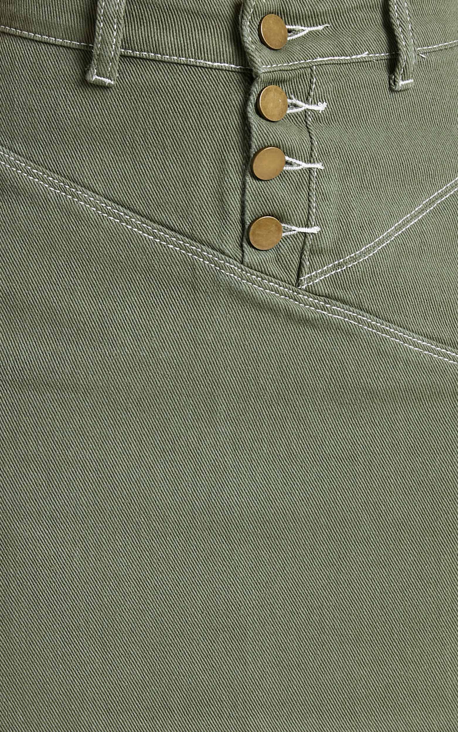 Pogue Denim Skirt in Khaki