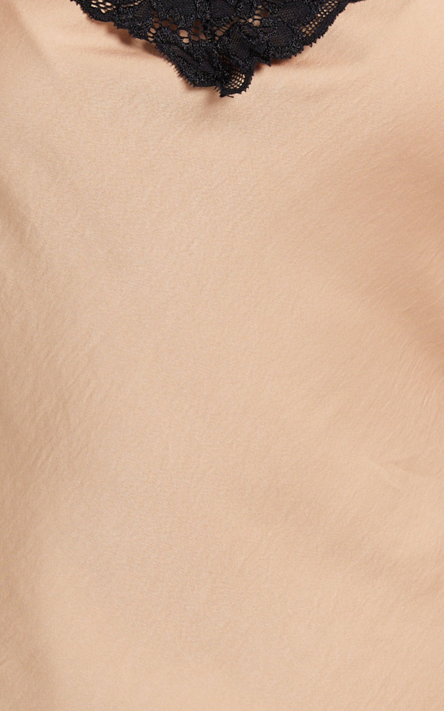 Lailah Lace Trim Open Back Mini Slip Dress in Champagne