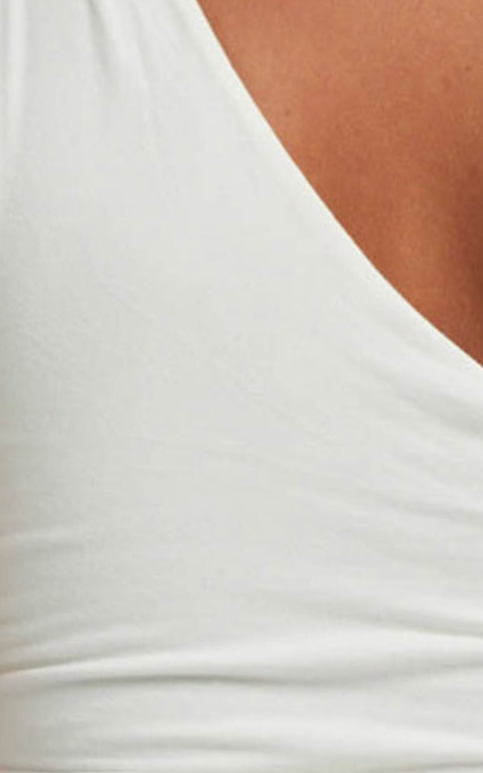 Shivya One Shoulder Cut Out Body Suit in White