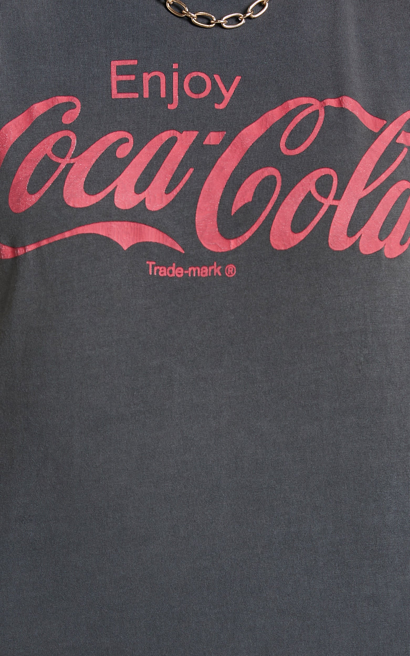 Rolla's - COCA COLA CLASSIC TOMBOY TEE in Washed Black
