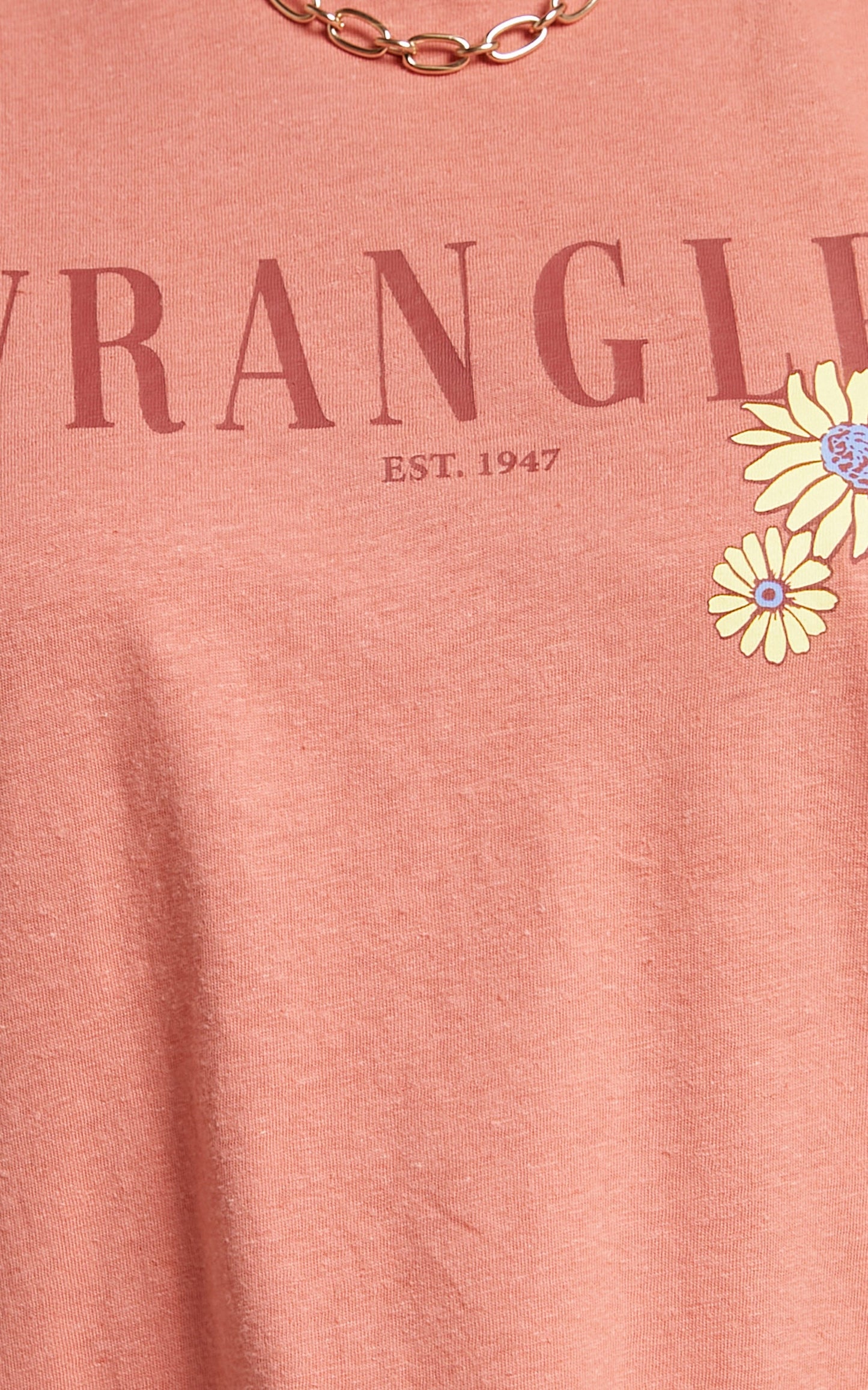 Wrangler - Daisy Logo Tee in Terracota