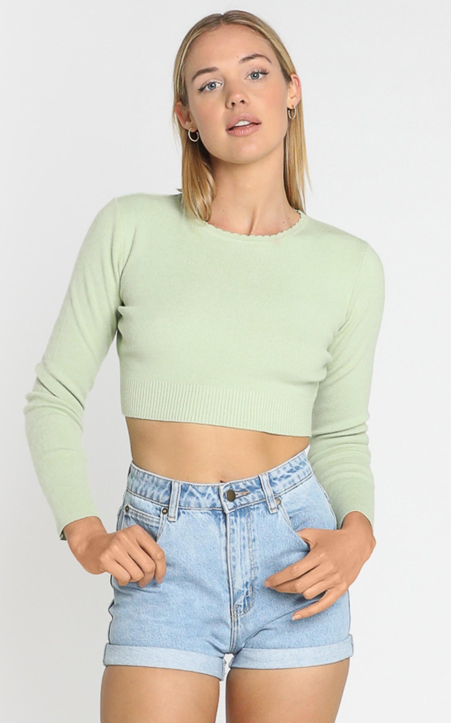 Amare Knit Top in Sage