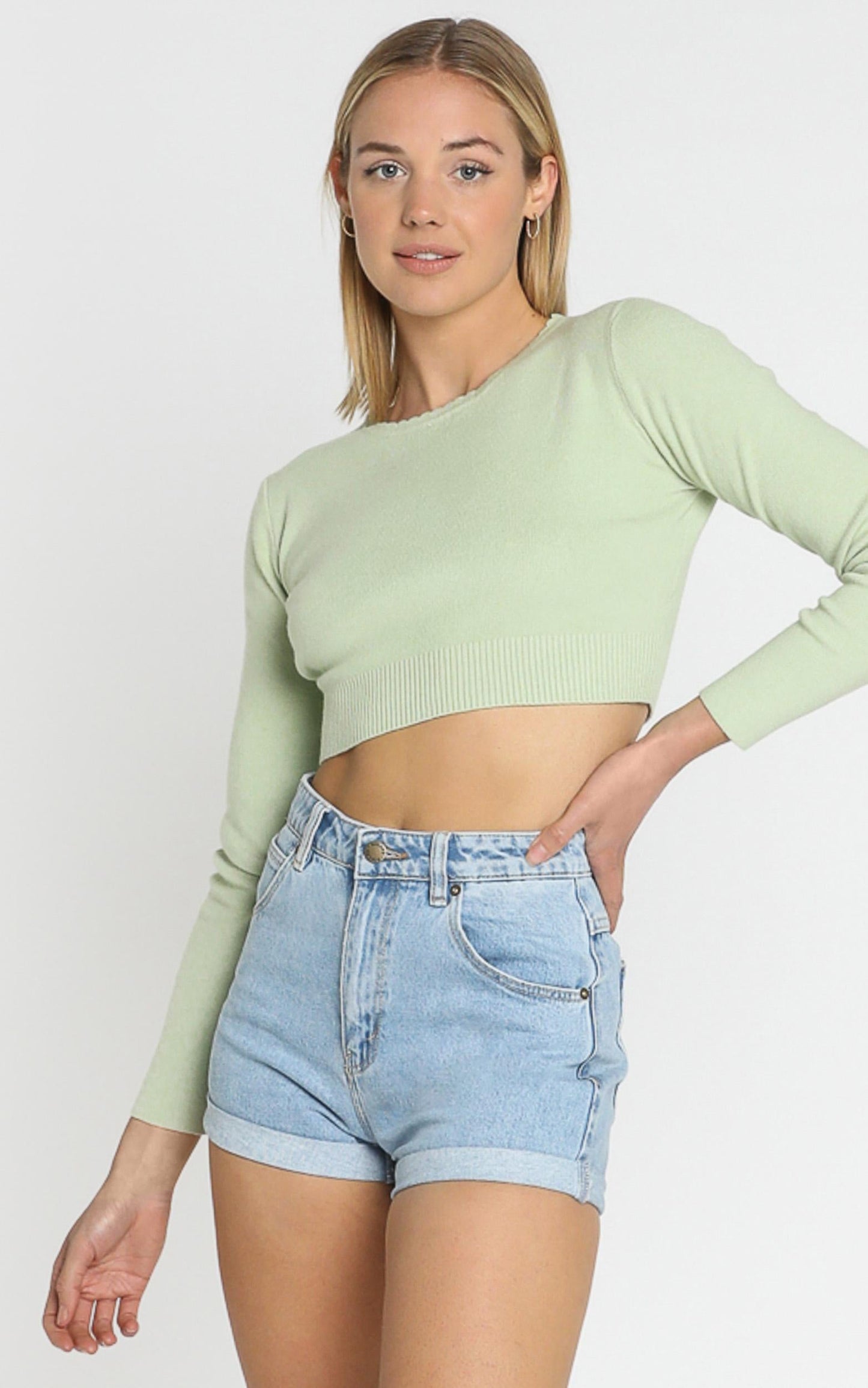 Amare Knit Top in Sage