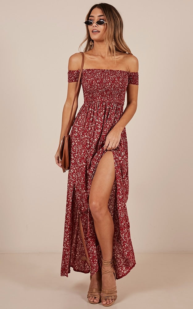Daytime Dancer Maxi Dress In Red Print