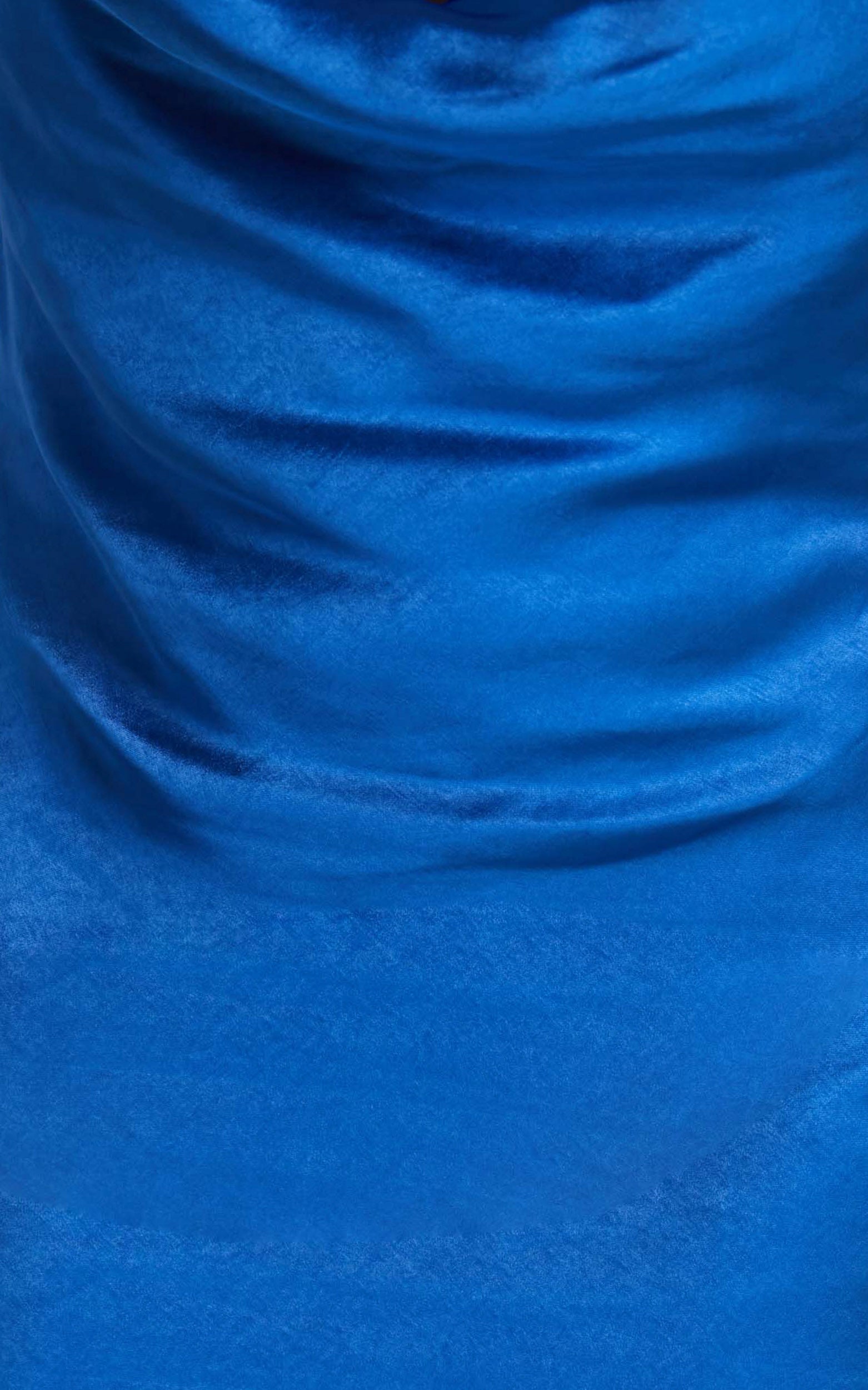 Waverly Mini Dress - Cowl Neck Halter Dress in Cobalt