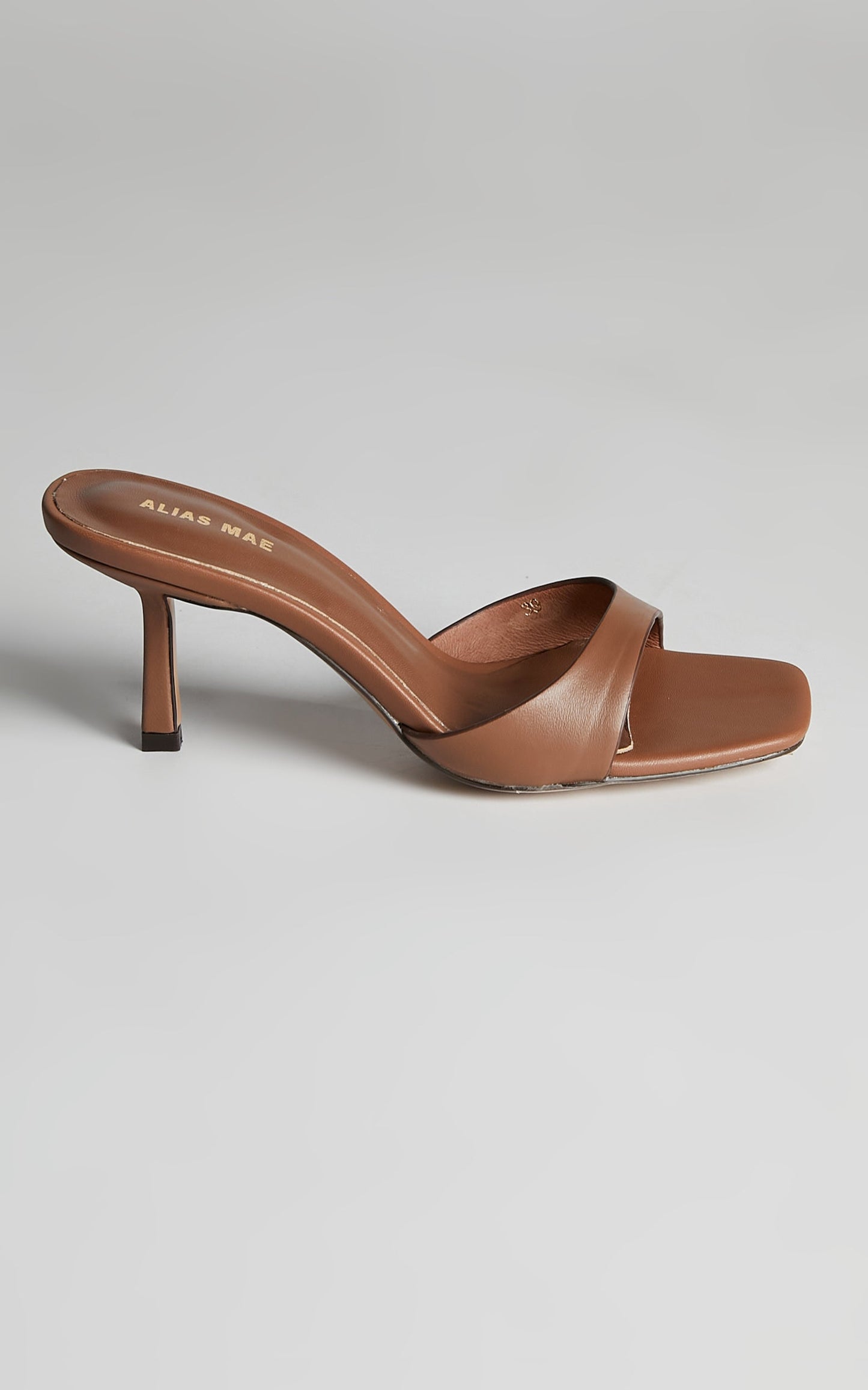 ALIAS MAE - LIZA HEELS in MOCHA LEATHER