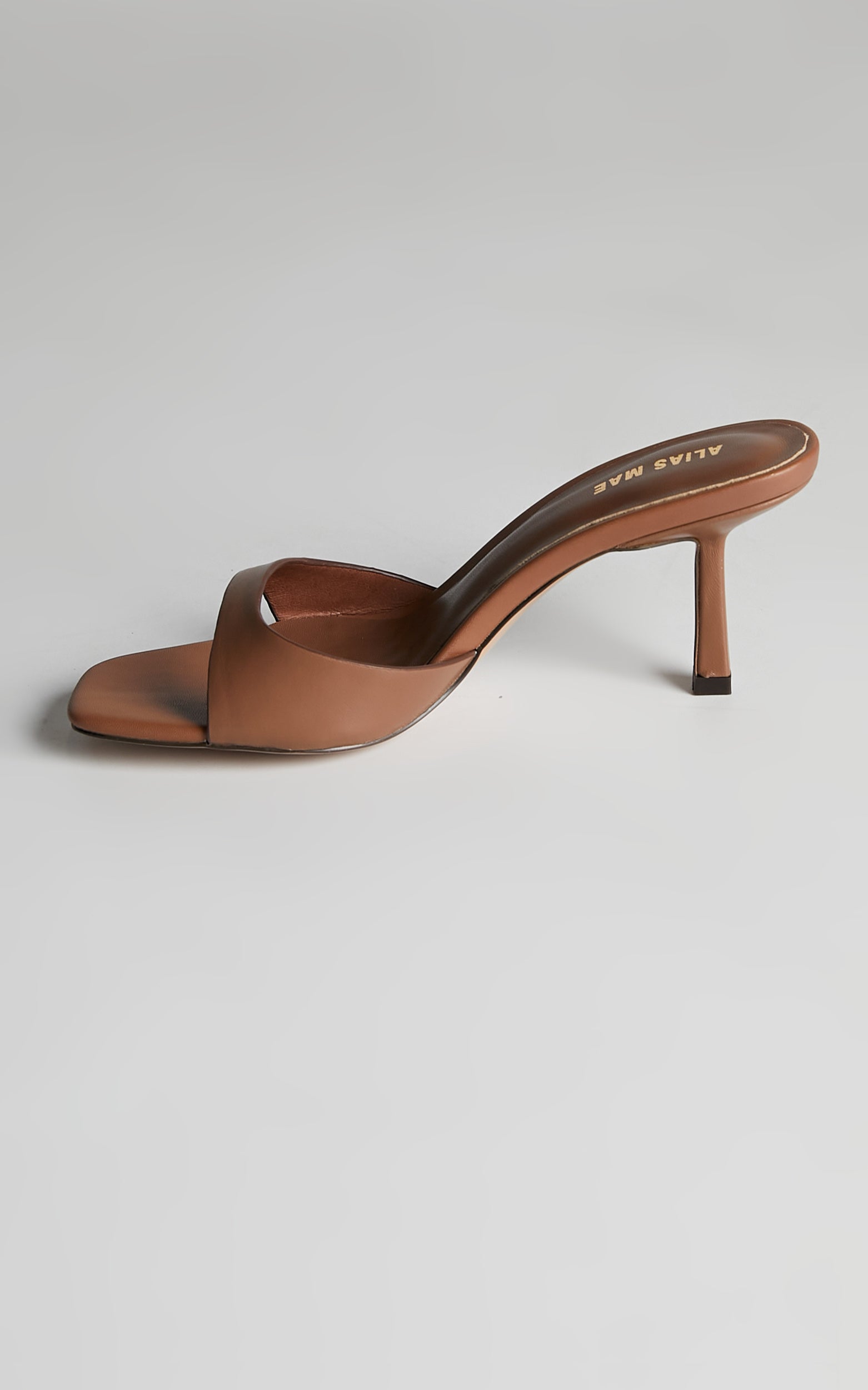 ALIAS MAE - LIZA HEELS in MOCHA LEATHER