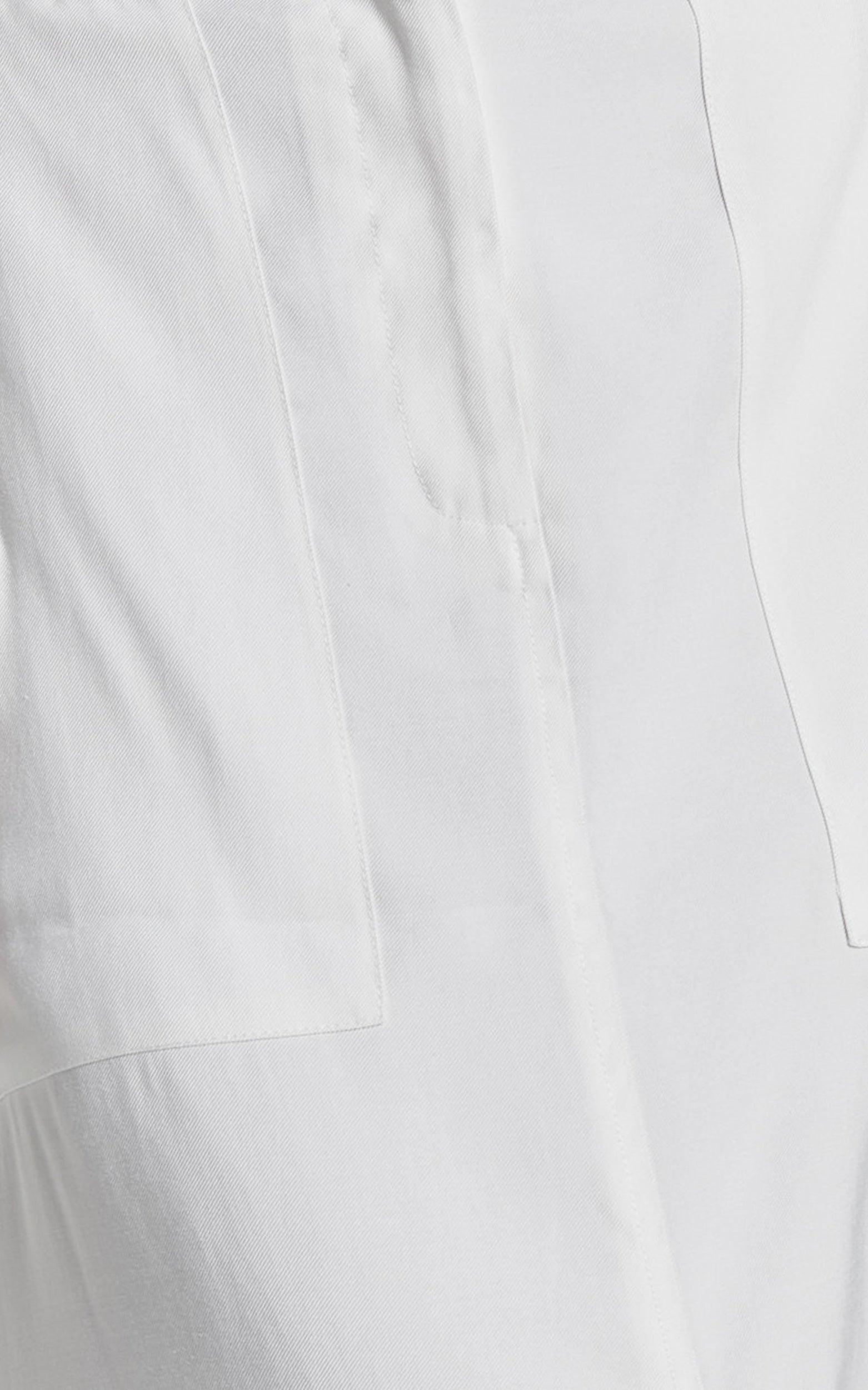 Abigail Midi Skirt - Front Split High Waisted Cargo Skirt in White