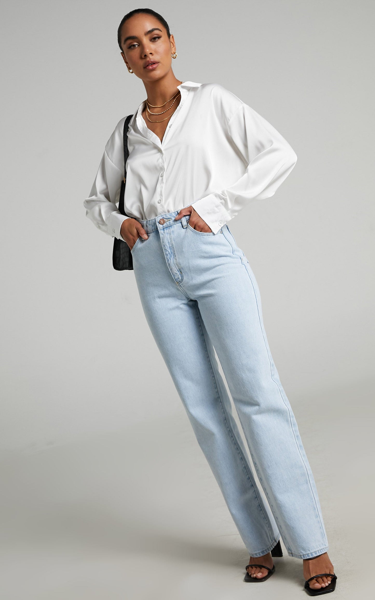 Abrand - A '94 High Straight Jean in Bleached Stone