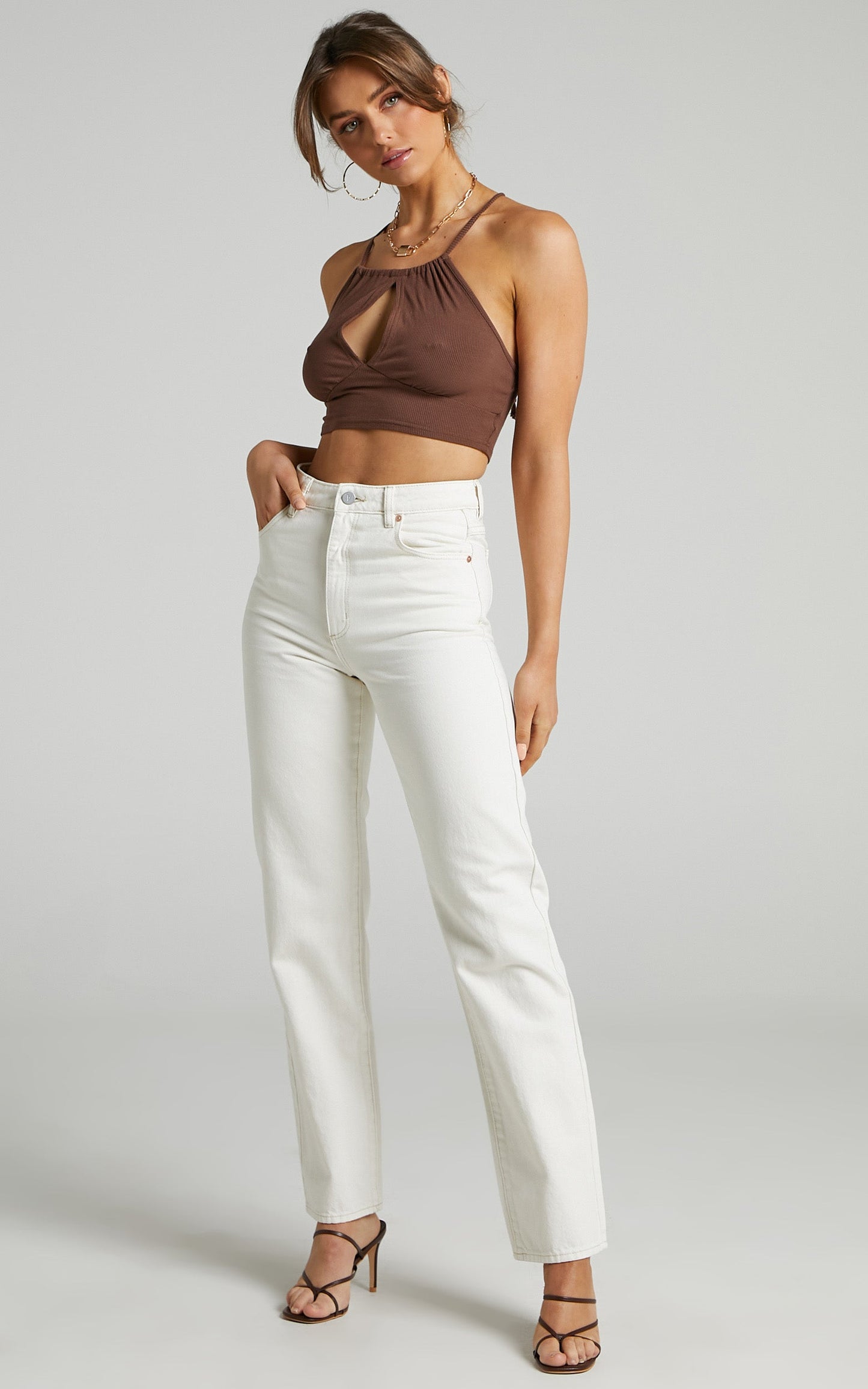 Abrand - A '94 High Straight Jean in Stone White