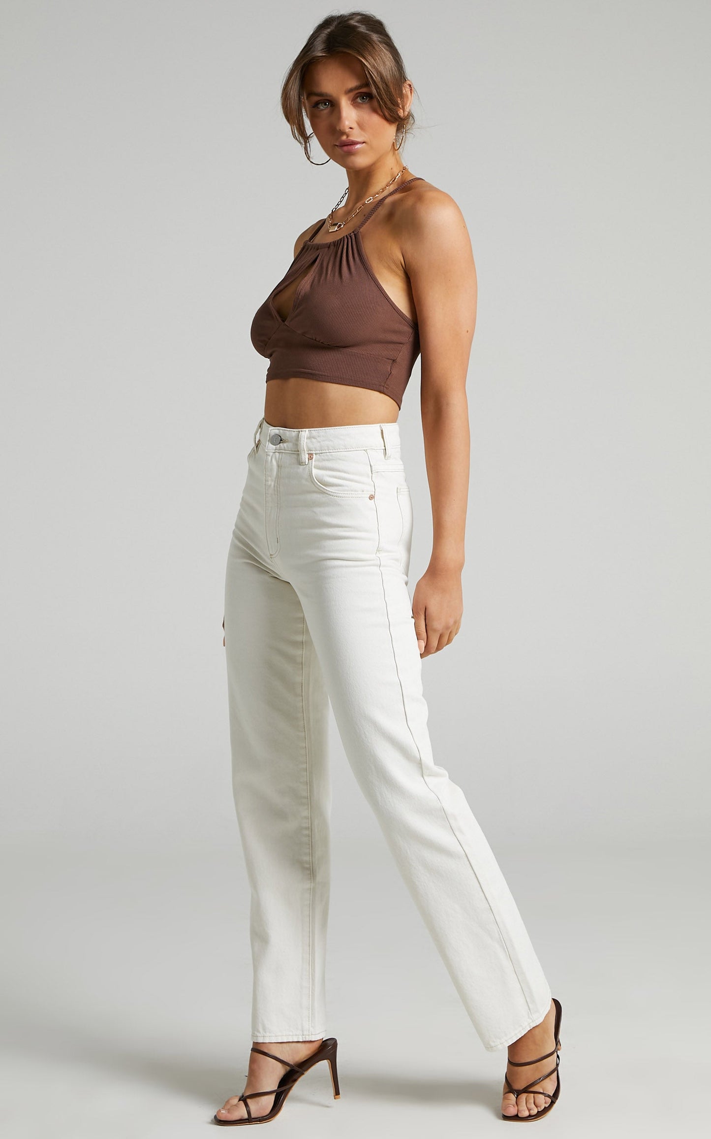 Abrand - A '94 High Straight Jean in Stone White