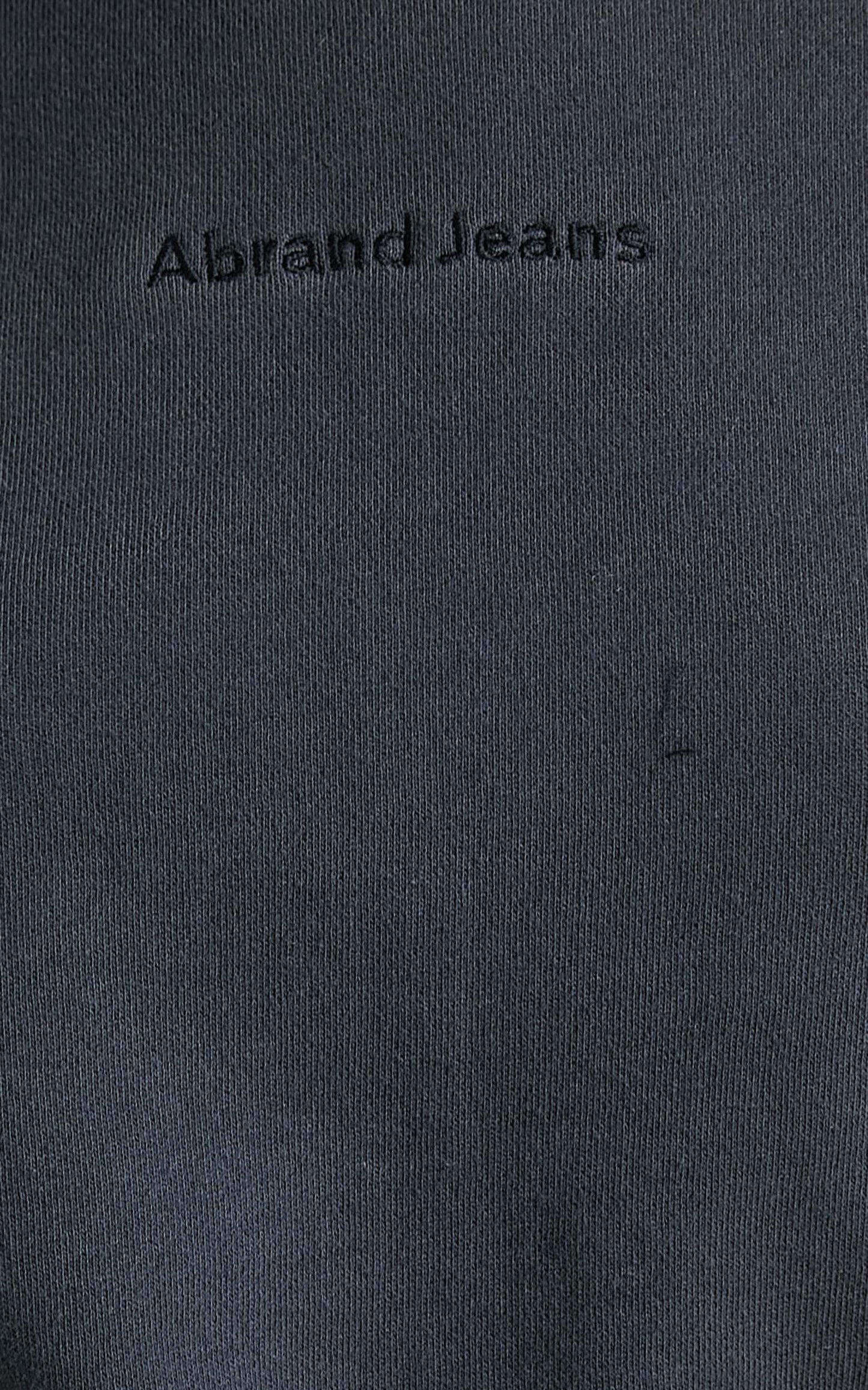 Abrand - A Cropped Oversized Sweater in Washed Black