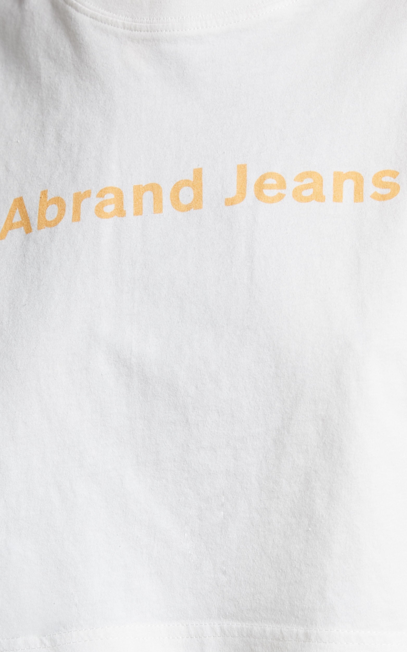 Abrand - A Cropped Oversized Tee in White Sand